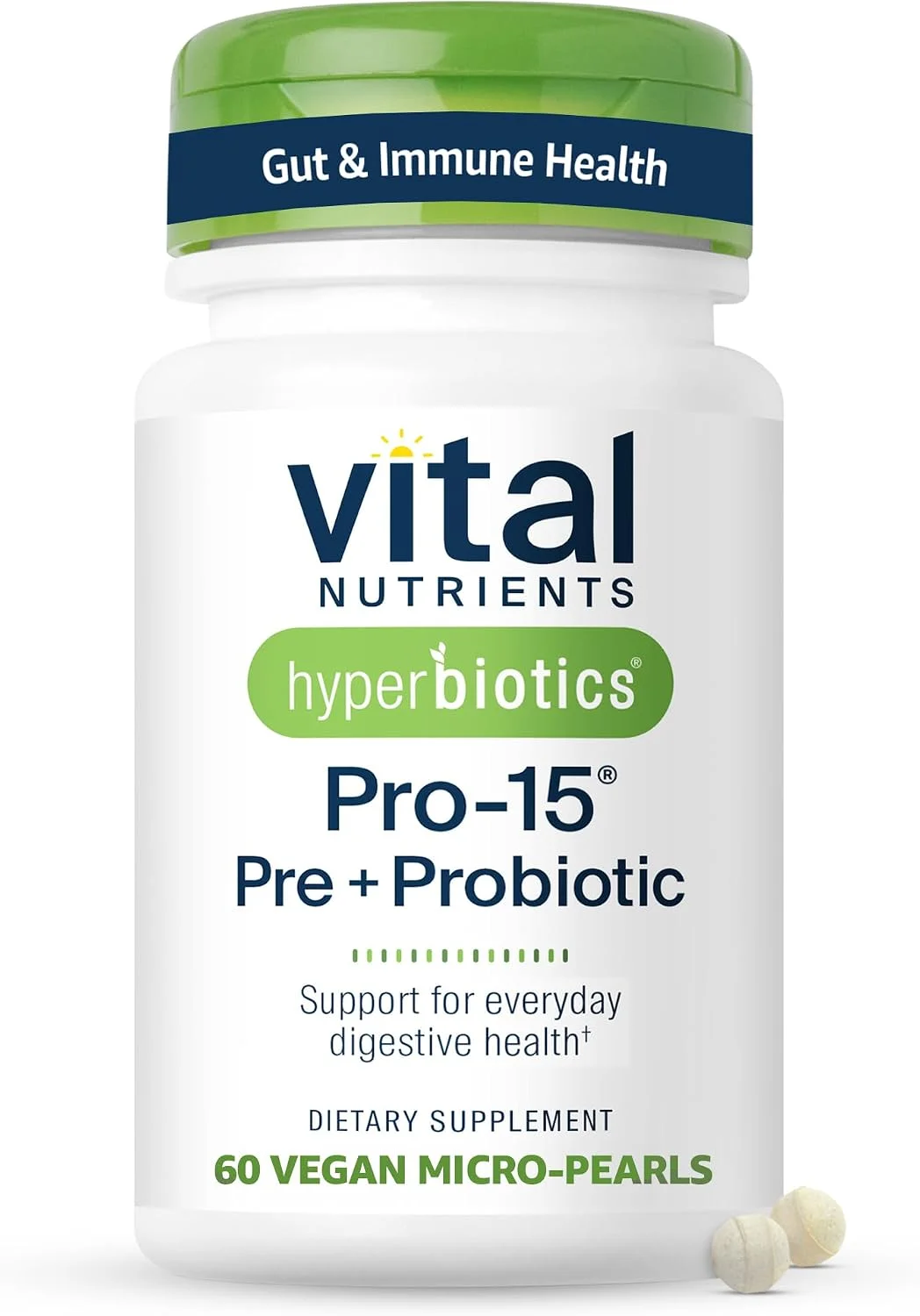 Vital Nutrients Pro-15 Prebióticos y Probióticos · 60 comp.
