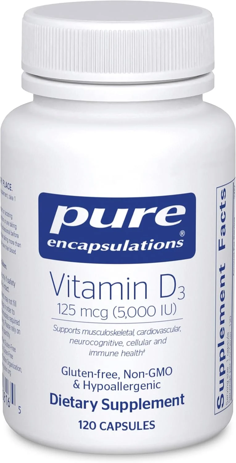 Vitamina D3 125 mcg (5.000 UI) · 120 cápsulas
