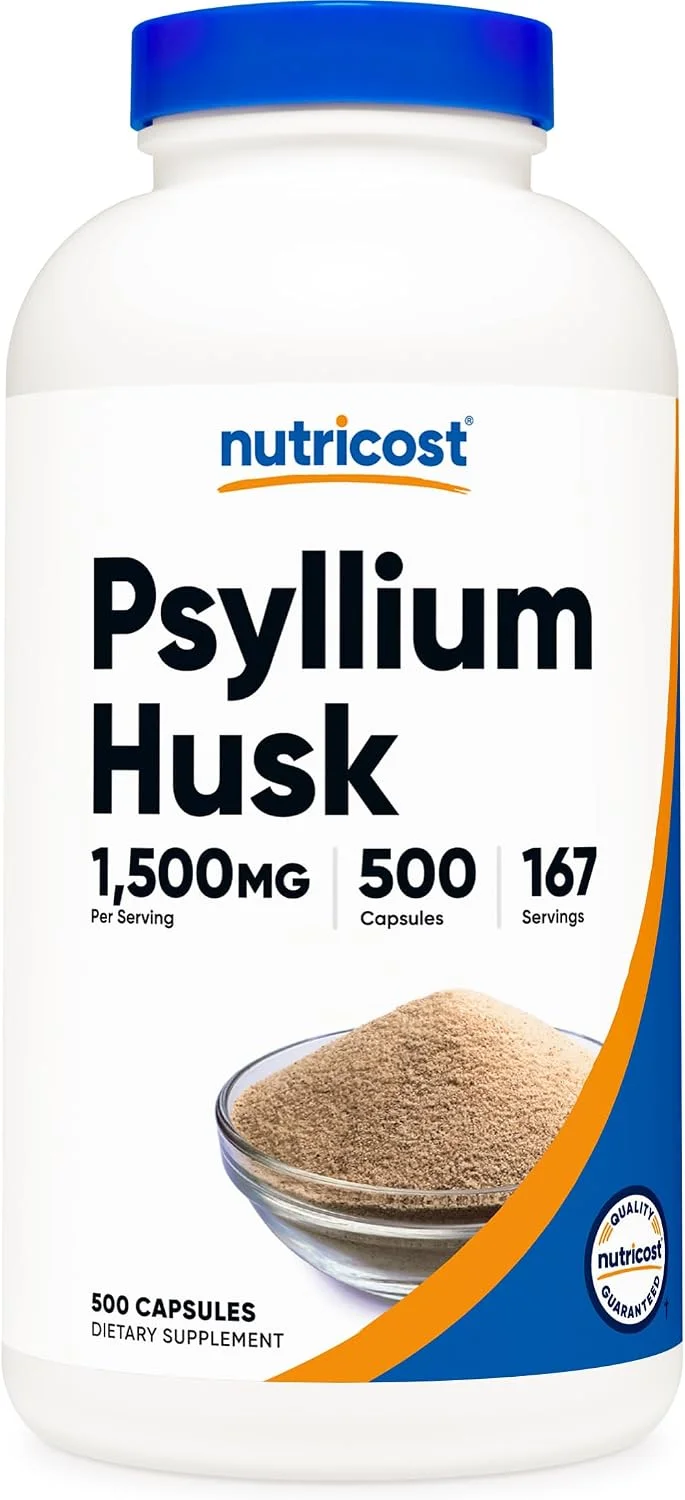 Cáscara de Psyllium 500 mg · 500 cápsulas
