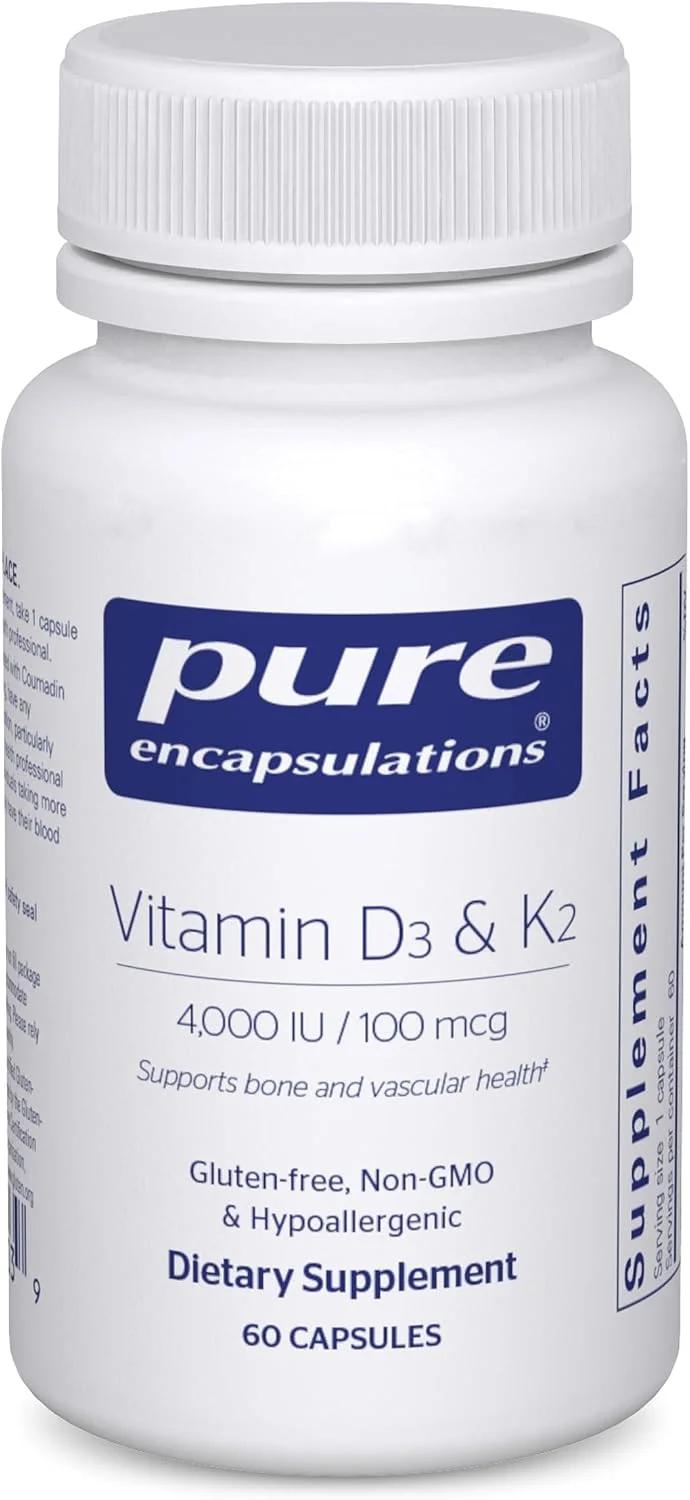 Pure Encapsulations Vitamina D3 & K2 – 60 cápsulas