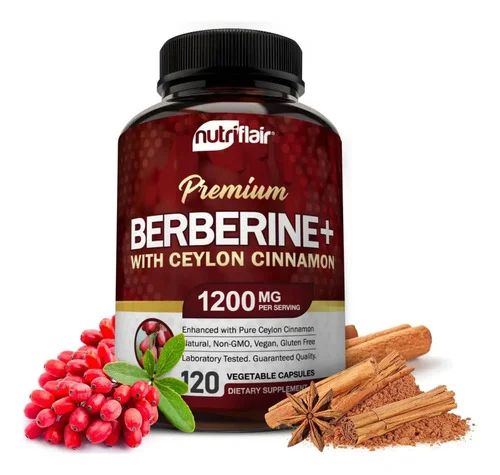 Berberina 1200 mg con Canela de Ceilán – 120 cápsulas vegetales