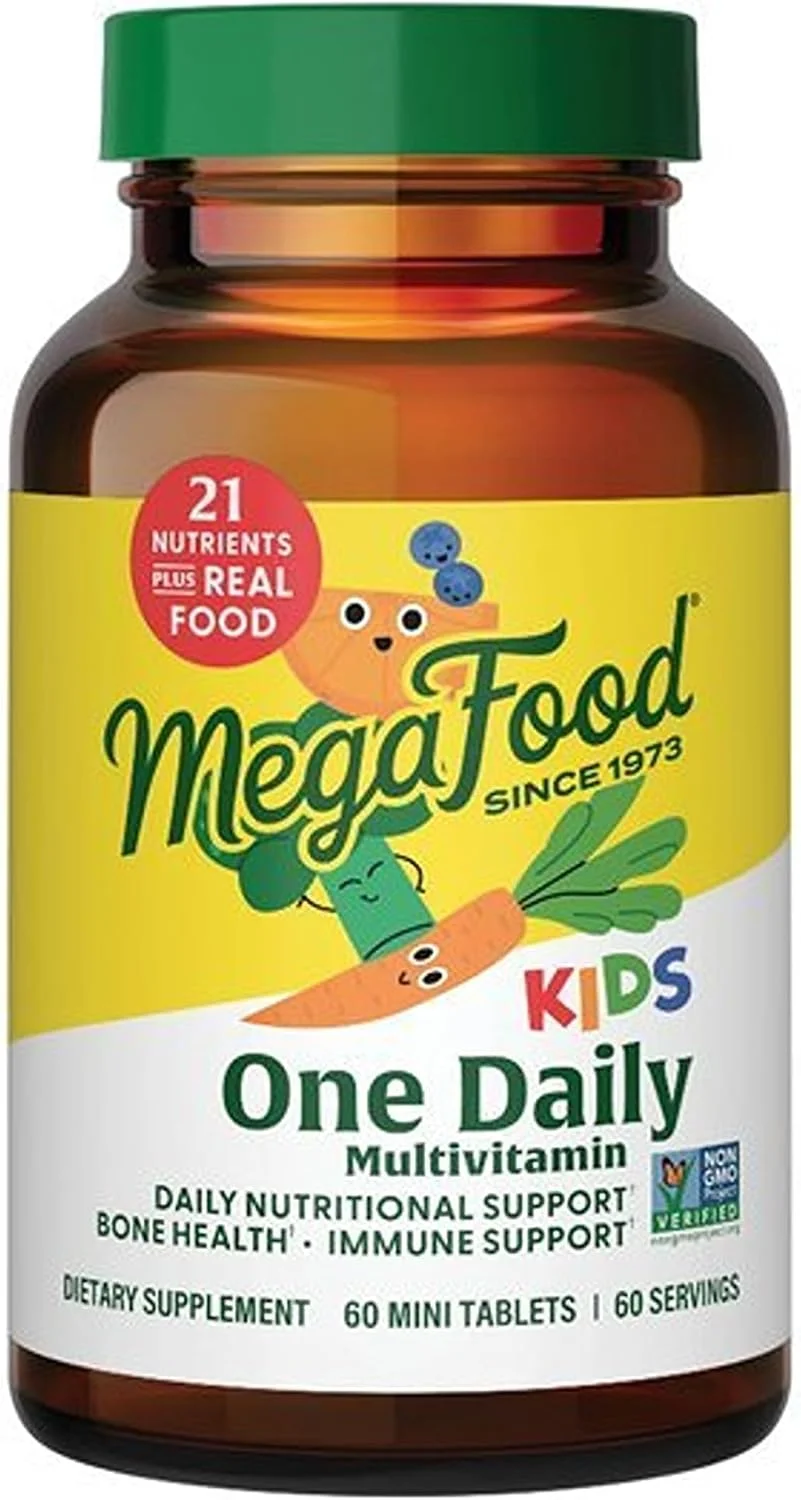 MegaFood Kids One Daily Multivitamin 21 nutrientes — 60 mini tabletas