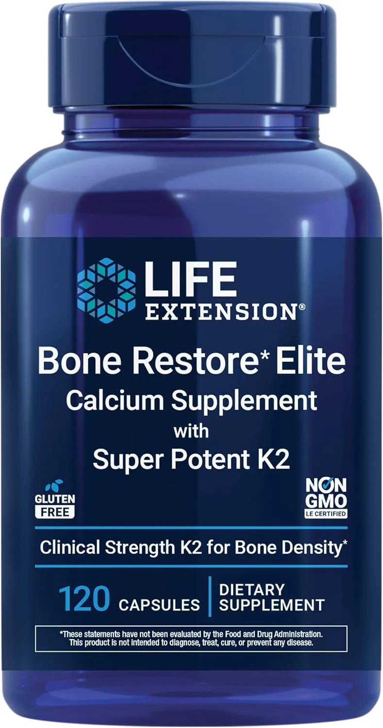 Life Extension Bone Restore Elite con K2 – 120 cápsulas