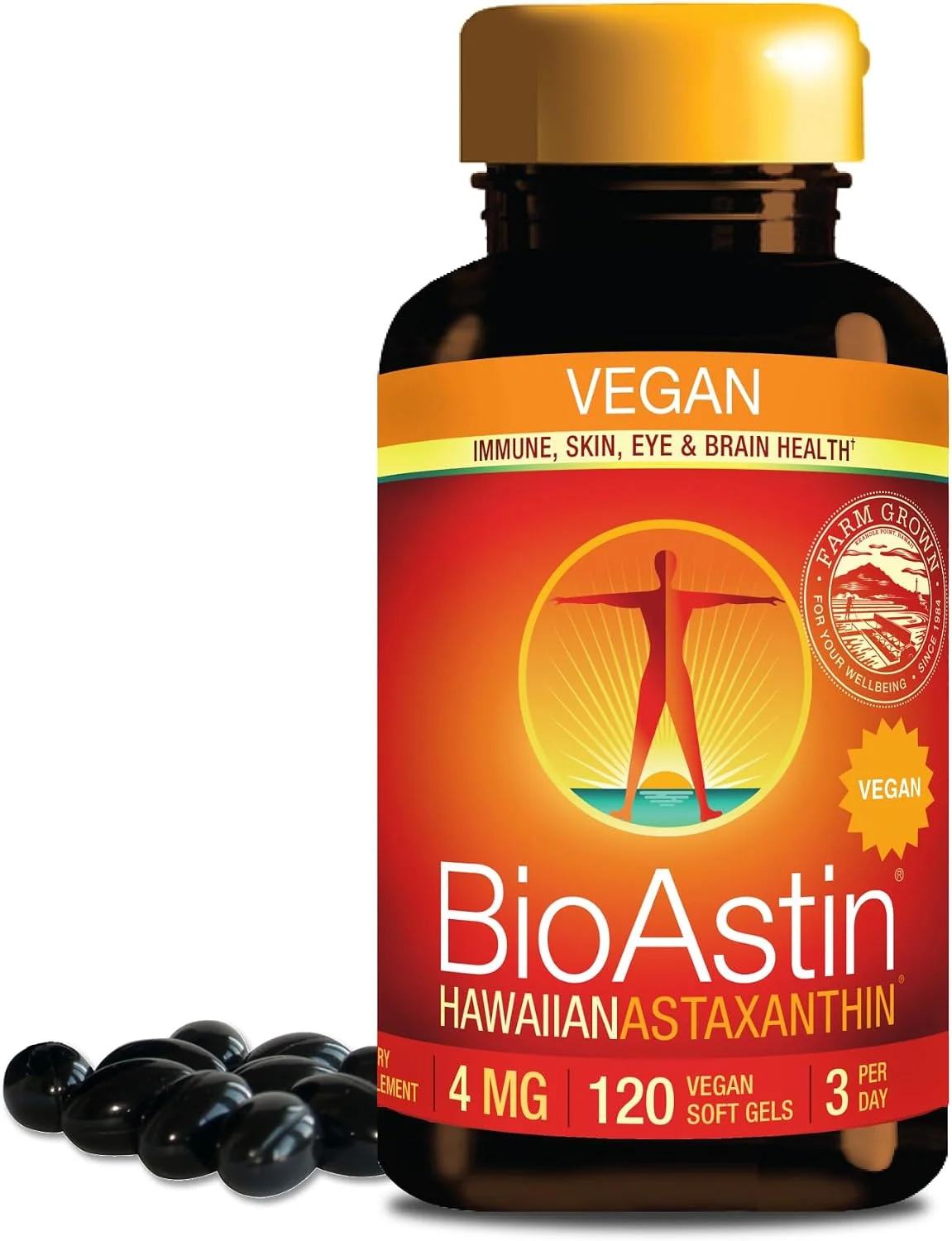 BioAstin Hawaiian Astaxanthin 4 mg · 120 cápsulas blandas