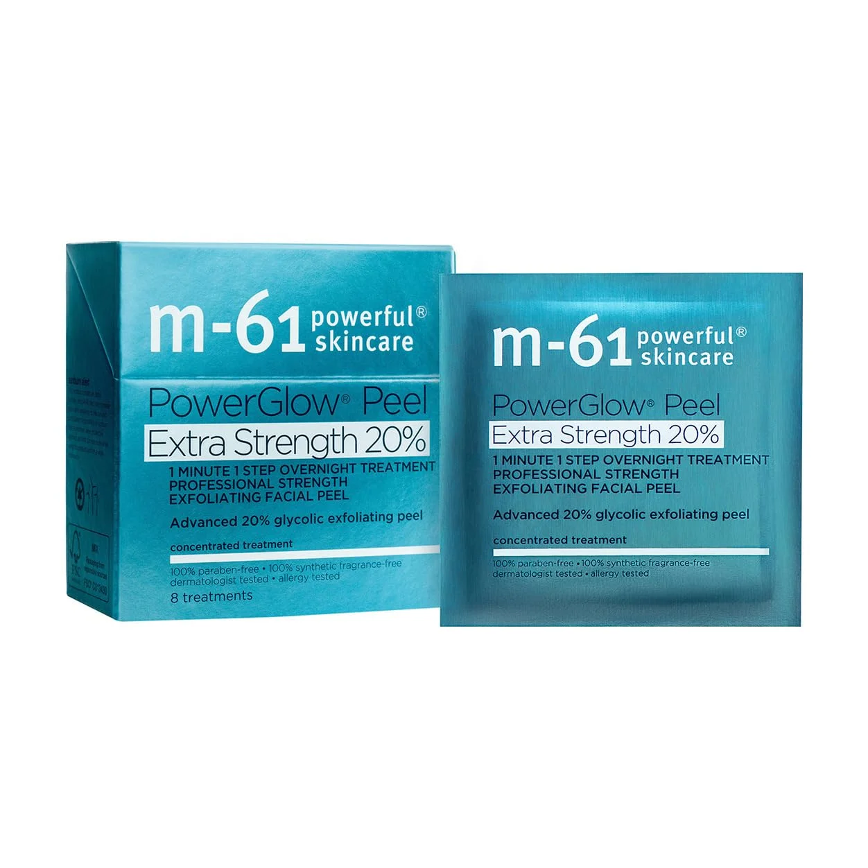 M-61 PowerGlow Peel Extra Strength 20 % · 8 discos