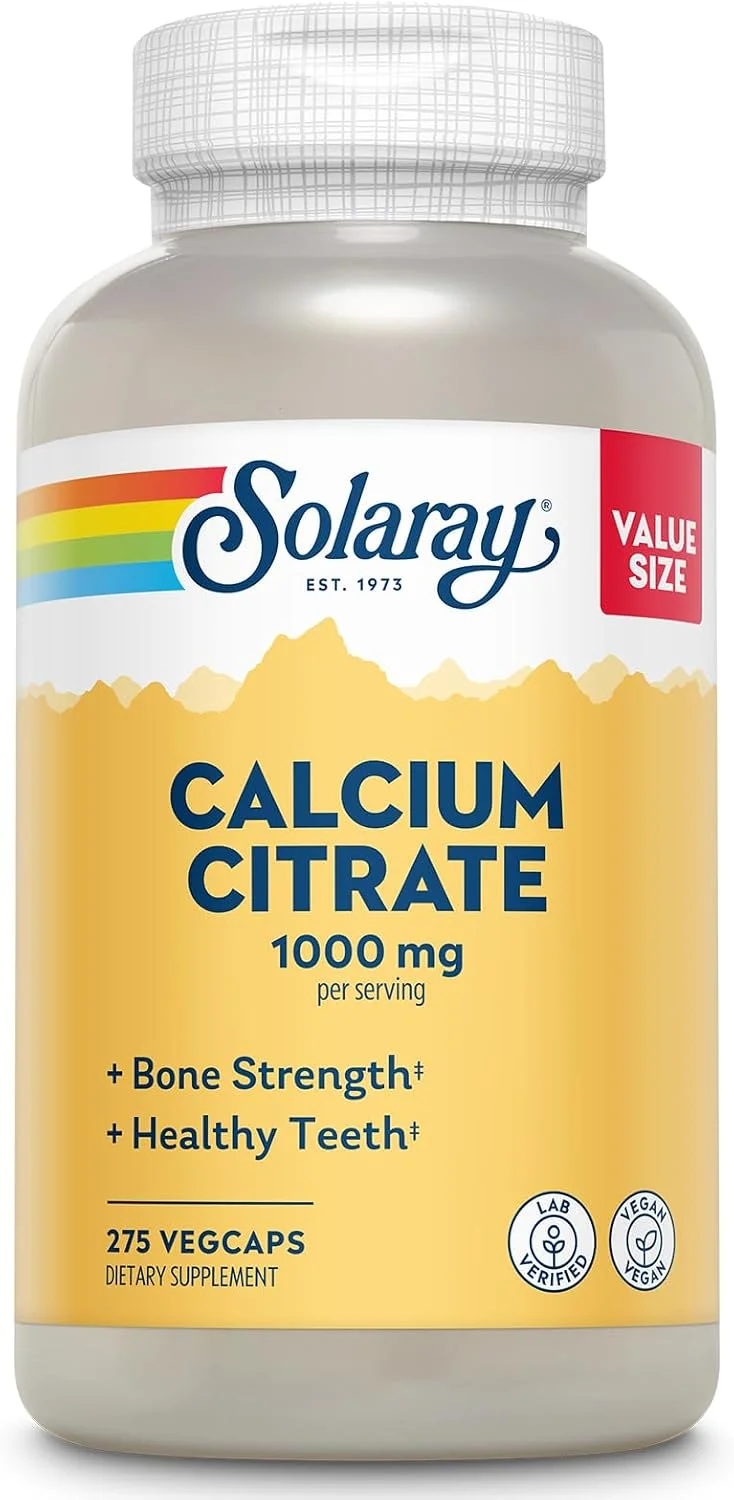 Solaray Citrato de Calcio 1000 mg — 275 cápsulas vegetales