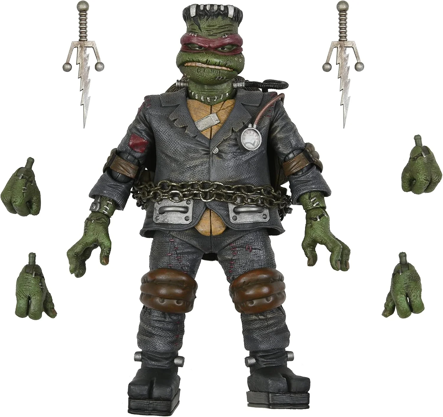 Figura Tortugas Ninja Ultimate Raphael como el Monstruo de Frankenstein (Universal Monsters) 18 cm – NECA