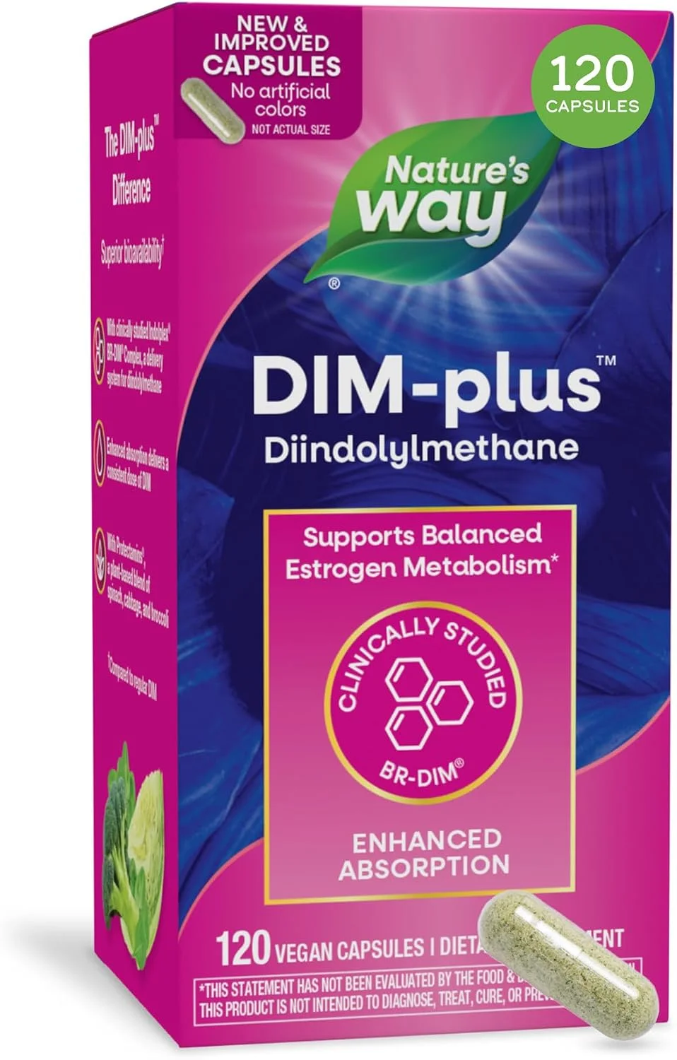 DIM-Plus Diindolilmetano 100 mg · 120 cápsulas