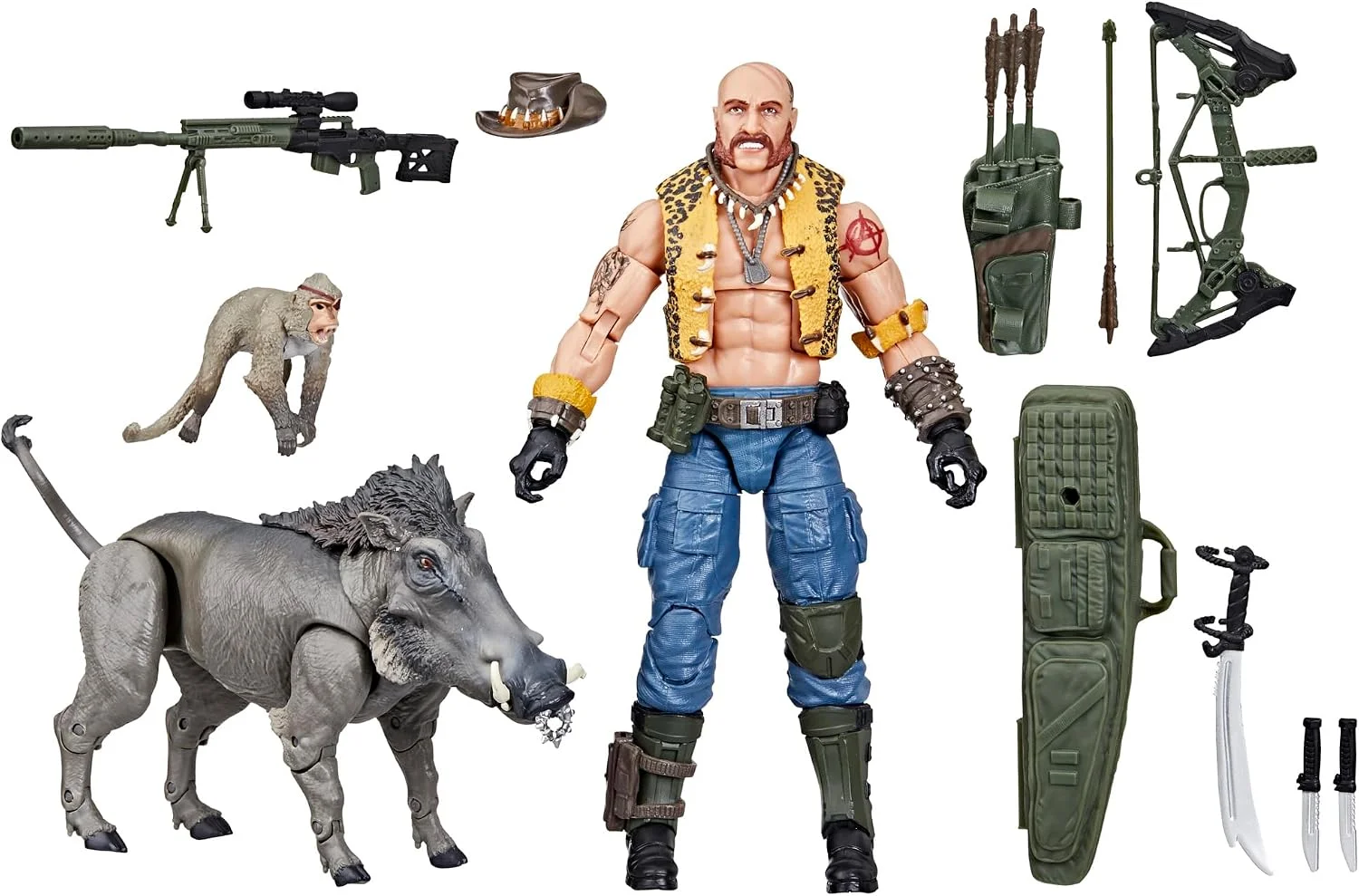 Figura y mascota G.I. Joe Classified Series Dreadnok Gnawgahyde y mascotas #125 15 cm – Hasbro