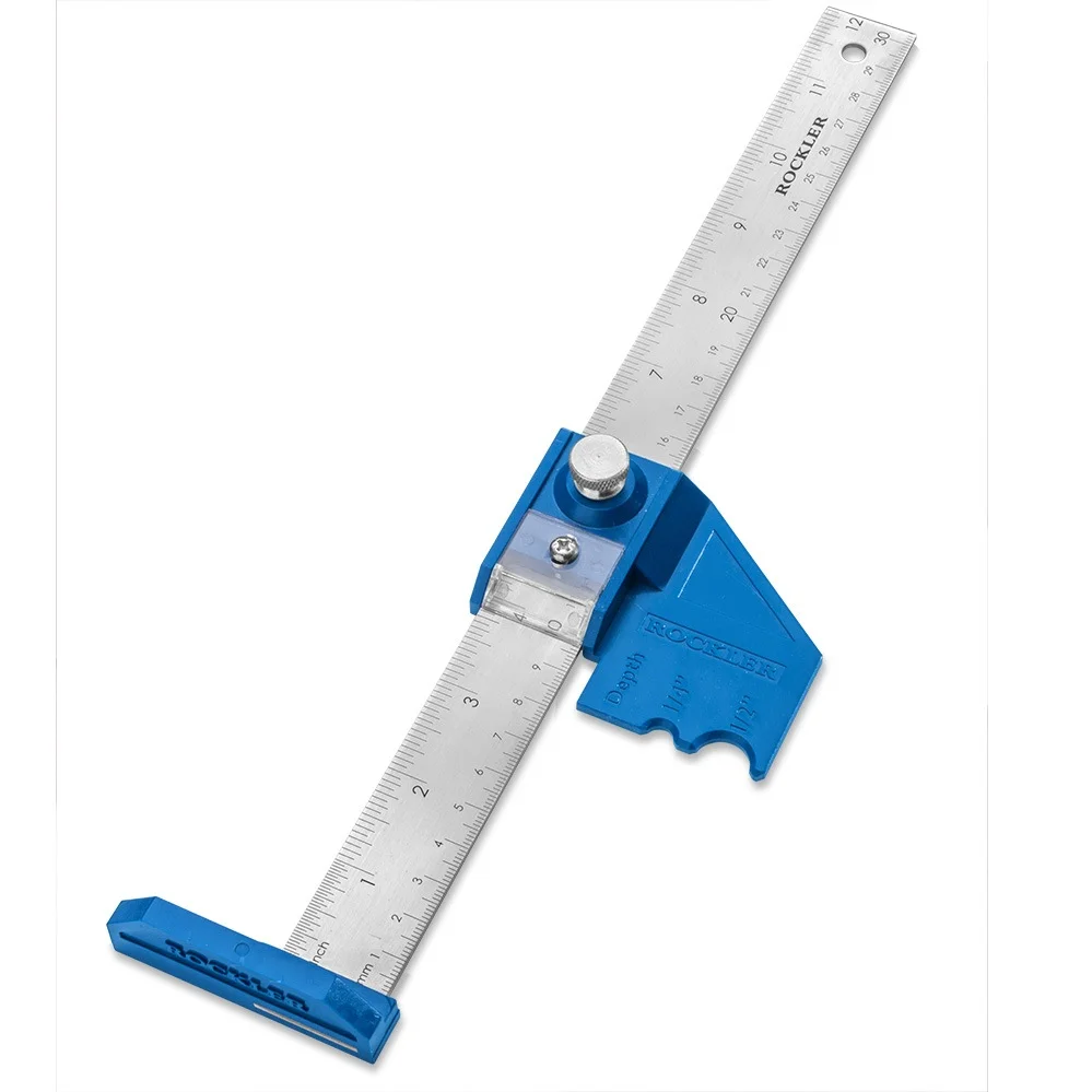 Rockler 55010 · Calibre de centro y altura de fresa