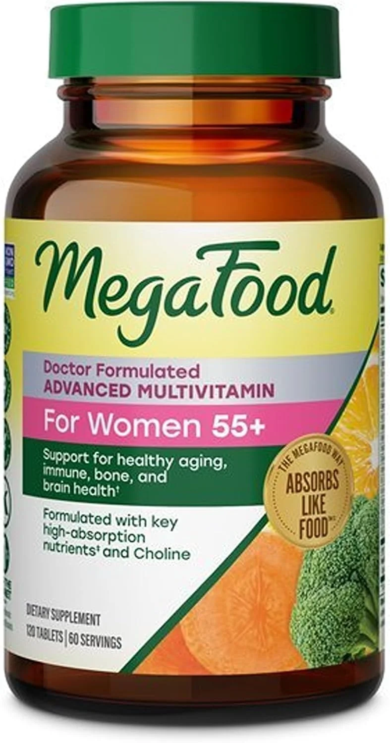 MegaFood Advanced Multivitamin para mujeres 55+ — 120 tabletas