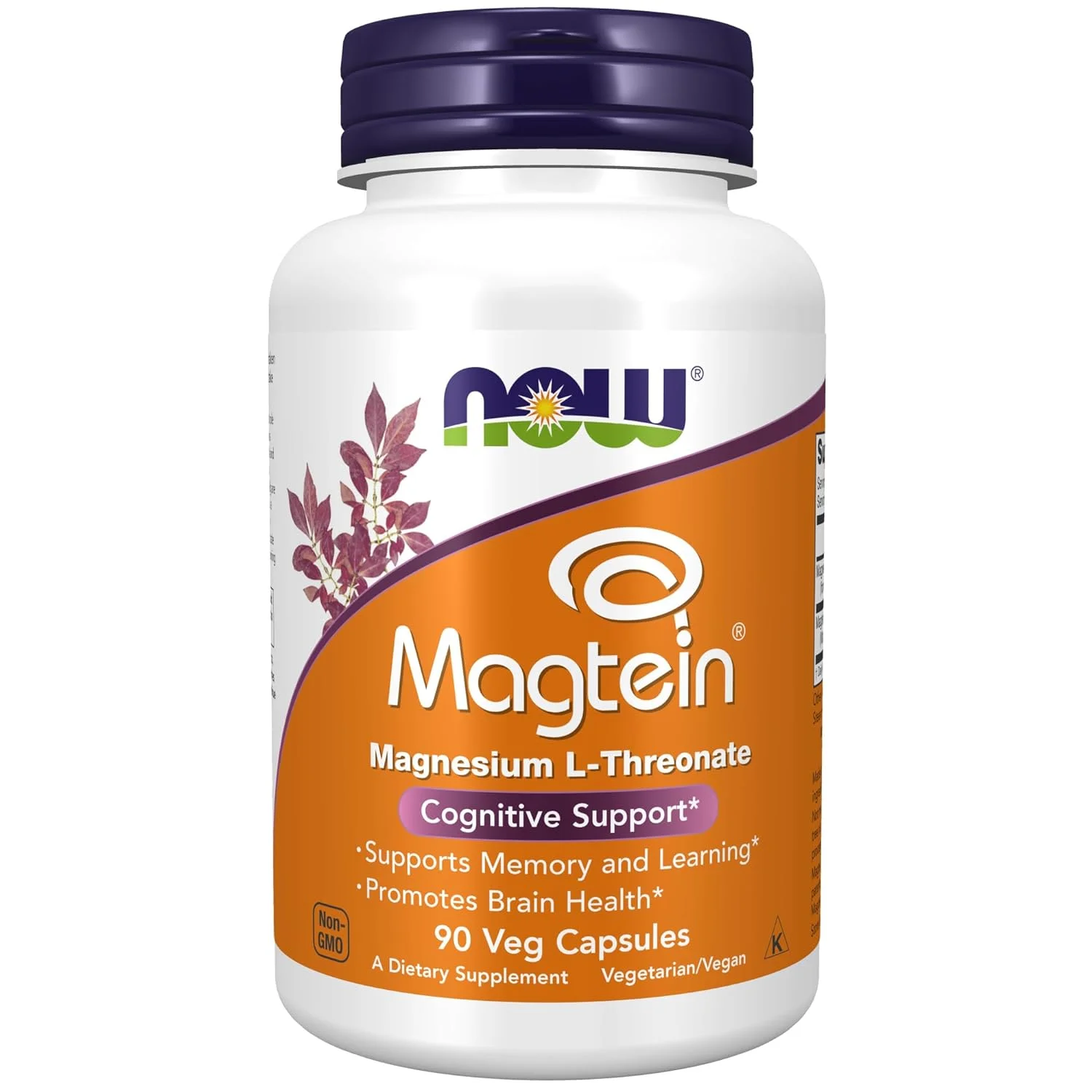 NOW Foods Magtein Magnesio L-Treonato · 90 cápsulas
