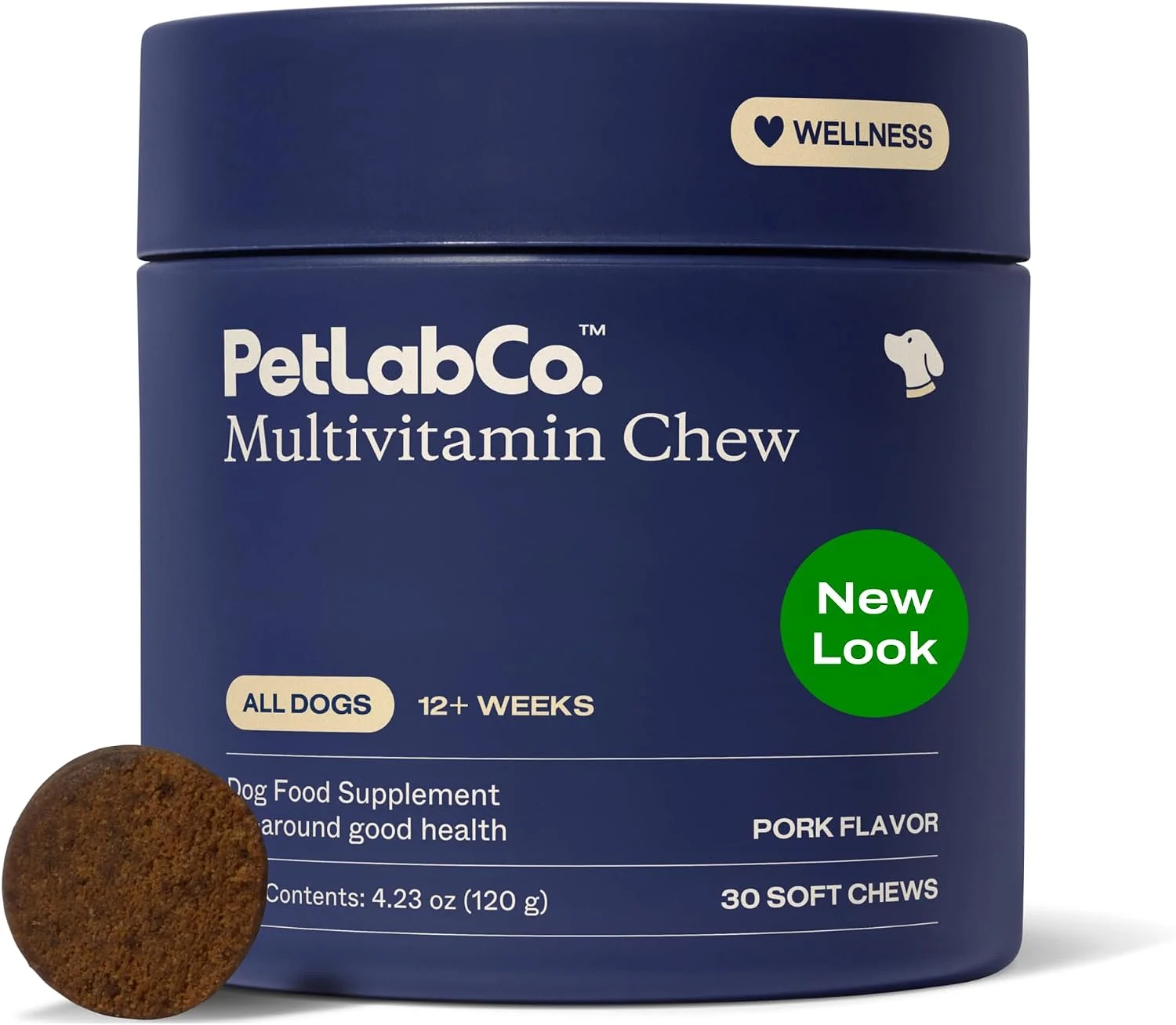 PetLab Co. 22-in-1 Multivitamínico masticable sabor cerdo · 30 masticables blandos