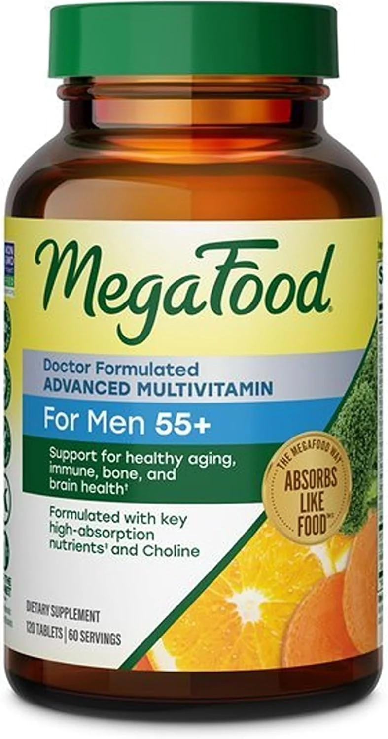 MegaFood Advanced Multivitamin para hombres 55+ — 120 tabletas