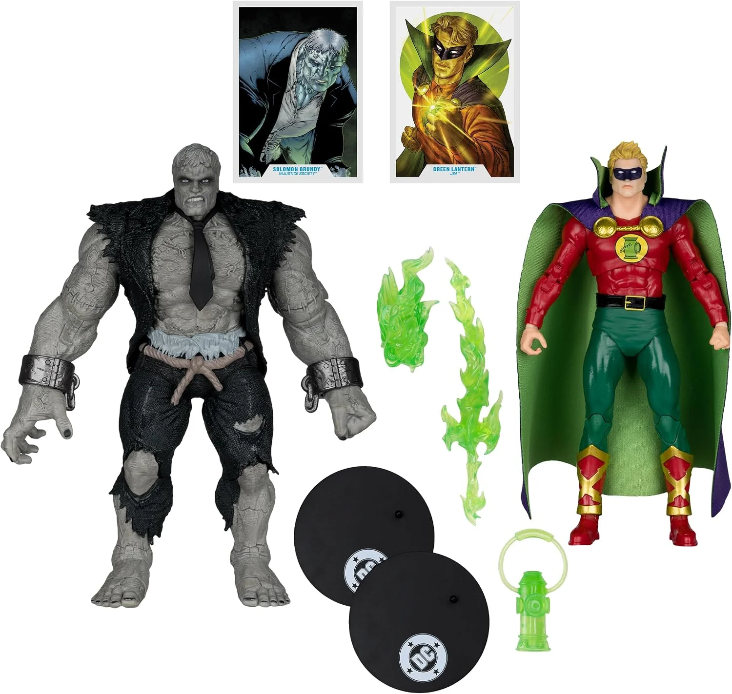 Pack DC Multiverse Solomon Grundy vs Green Lantern (JSA): figura 18 cm y Mega Figura – McFarlane