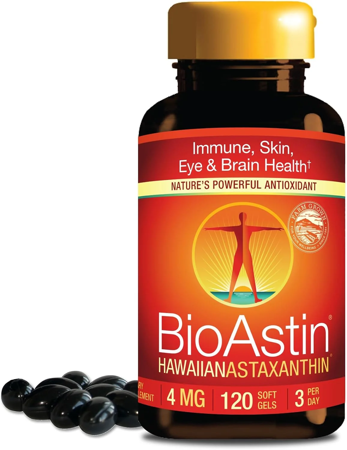 BioAstin Astaxantina 4 mg · 120 cápsulas blandas