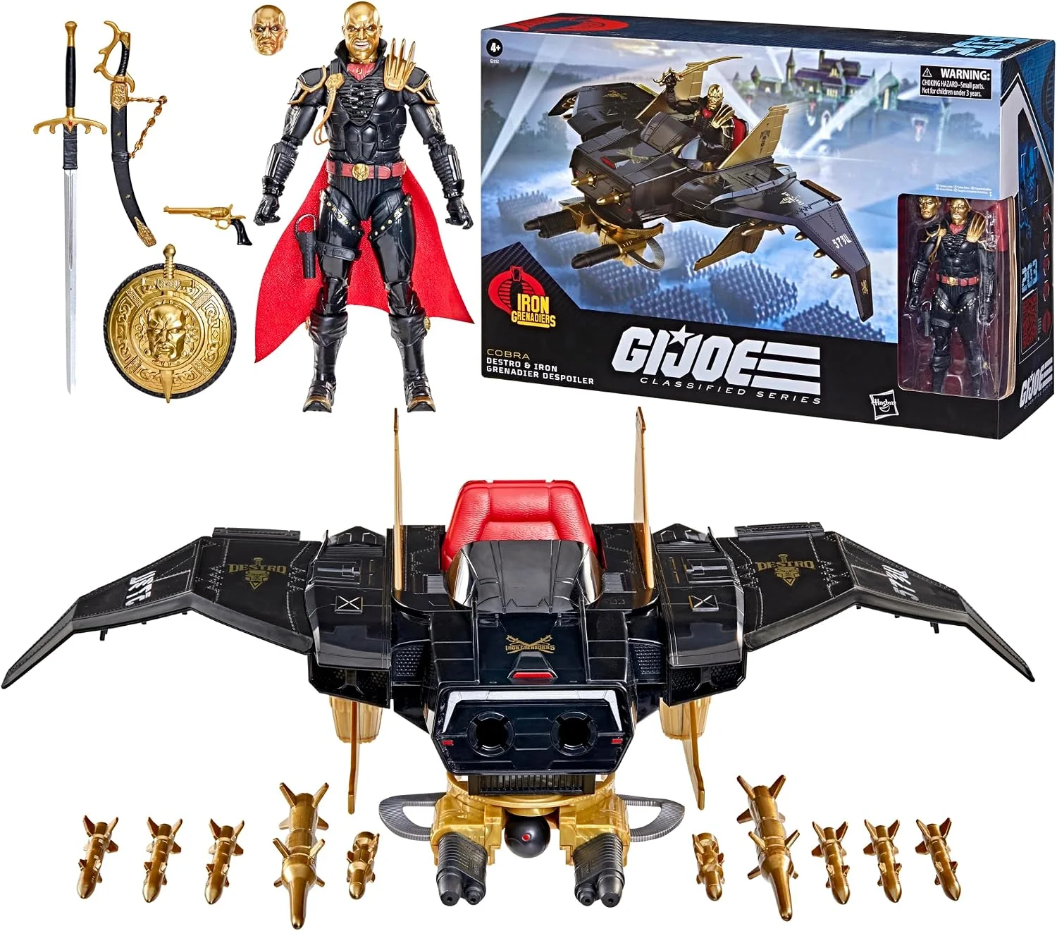 Figura y vehículo G.I. Joe Classified Series Destro e Iron Grenadier Despoiler #203 15 cm – Hasbro