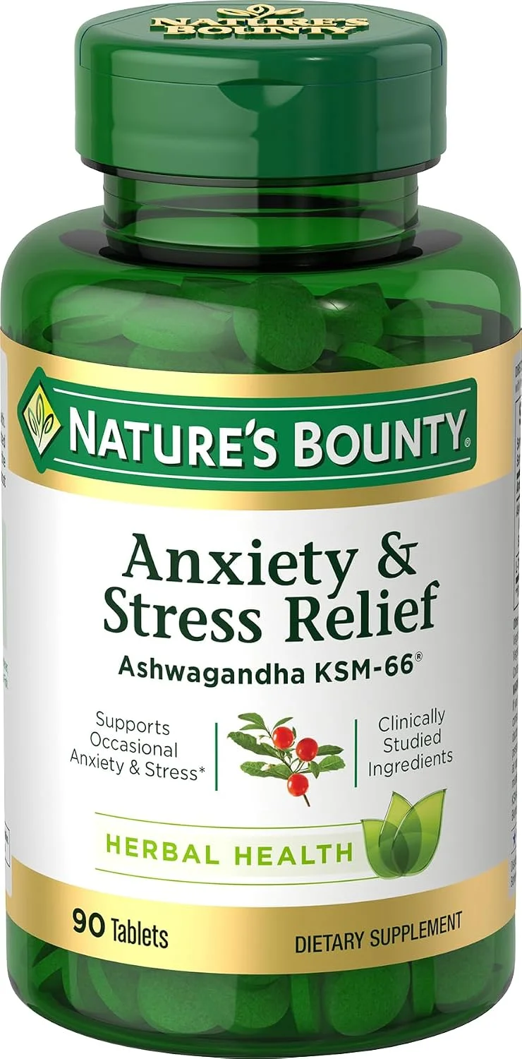 Stress Relief Ashwagandha KSM-66 · 90 tabletas