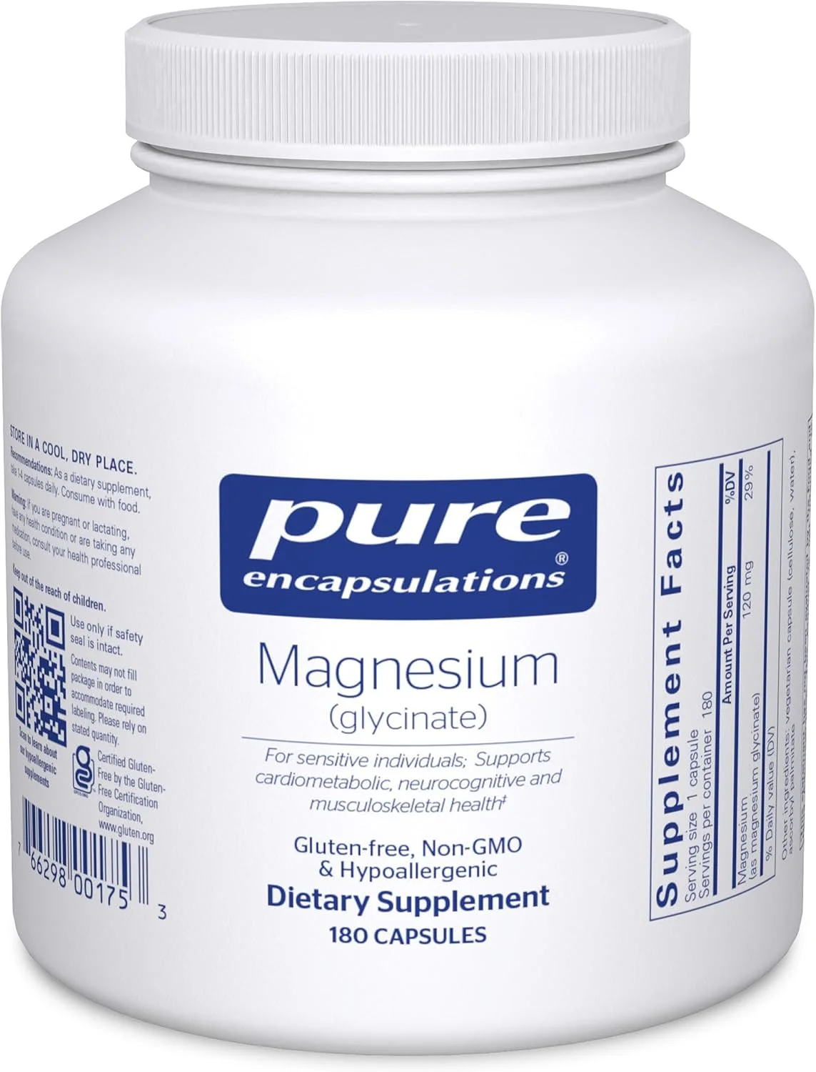 Magnesio Glicinato 120 mg · 180 cápsulas
