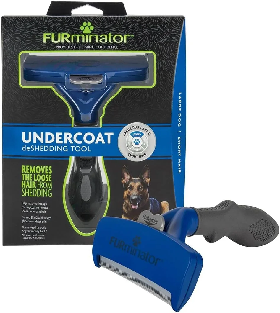 FURminator Rastrillo deShedding para perros grandes de pelo corto (más de 23 kg) · 1 unidad