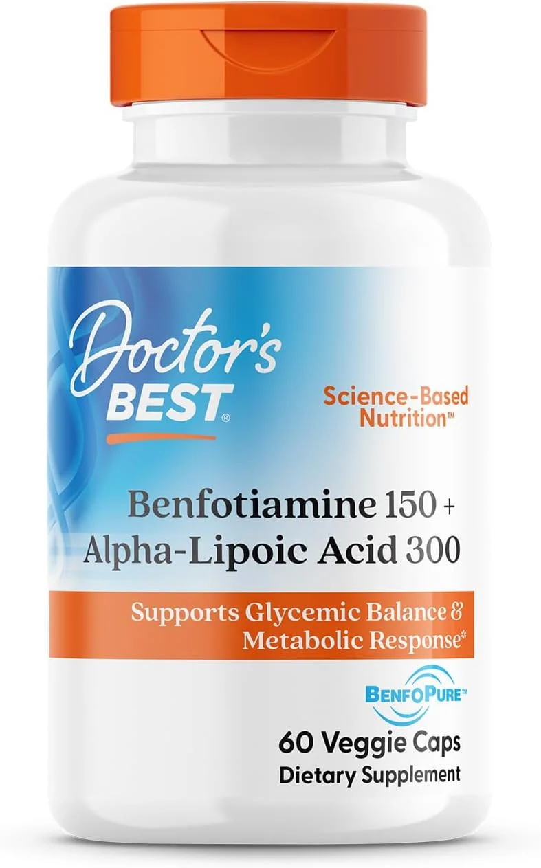 Doctor's Best Benfotiamine 150 + Alpha-Lipoic Acid 300 – 60 cápsulas