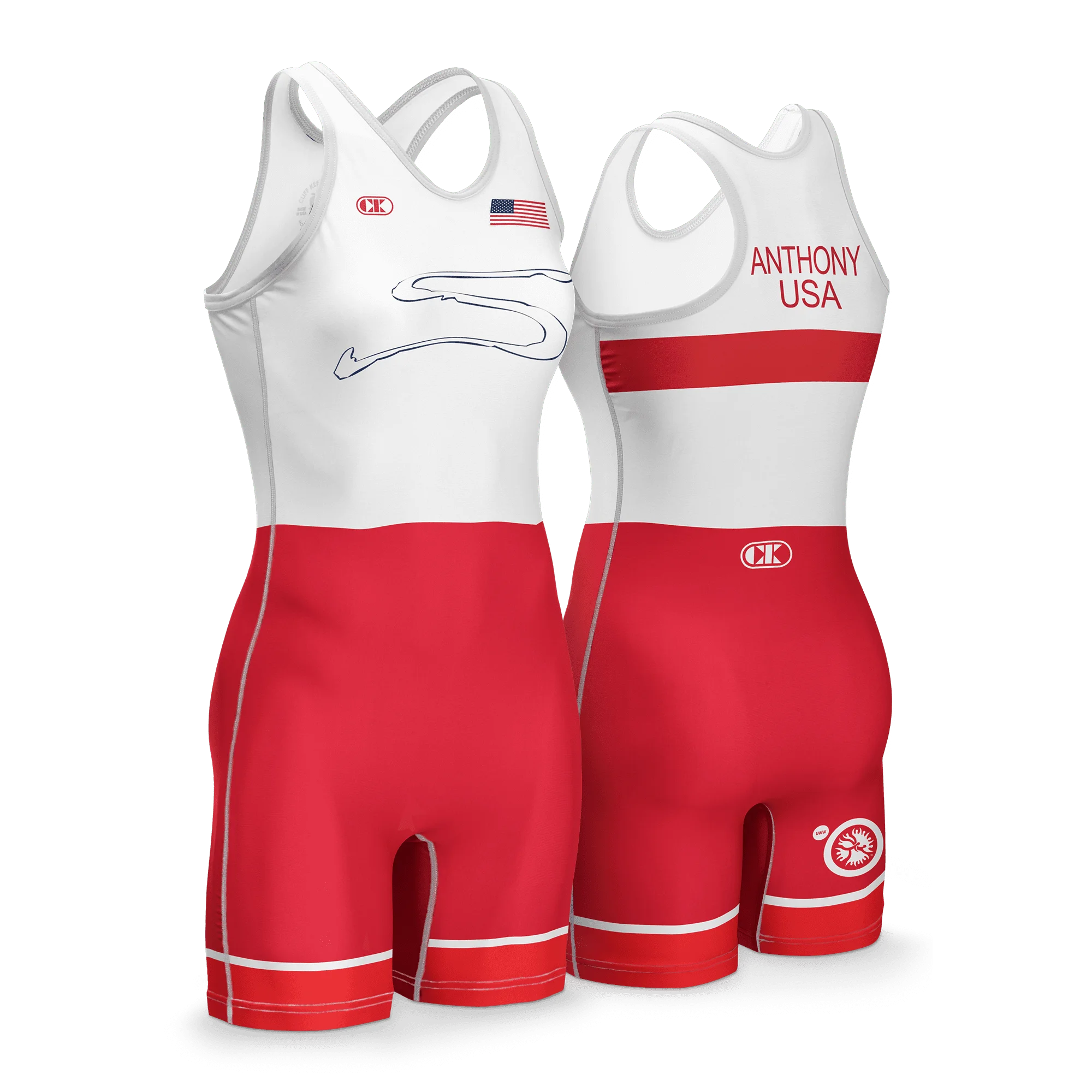 Cliff Keen Women's UWW Cut – Malla (singlet) de lucha olímpica, mujer