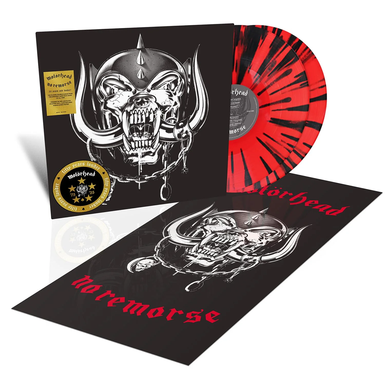 Motörhead – No Remorse, Edición 50 aniversario (Vinilo, 2 LP, vinilo color)