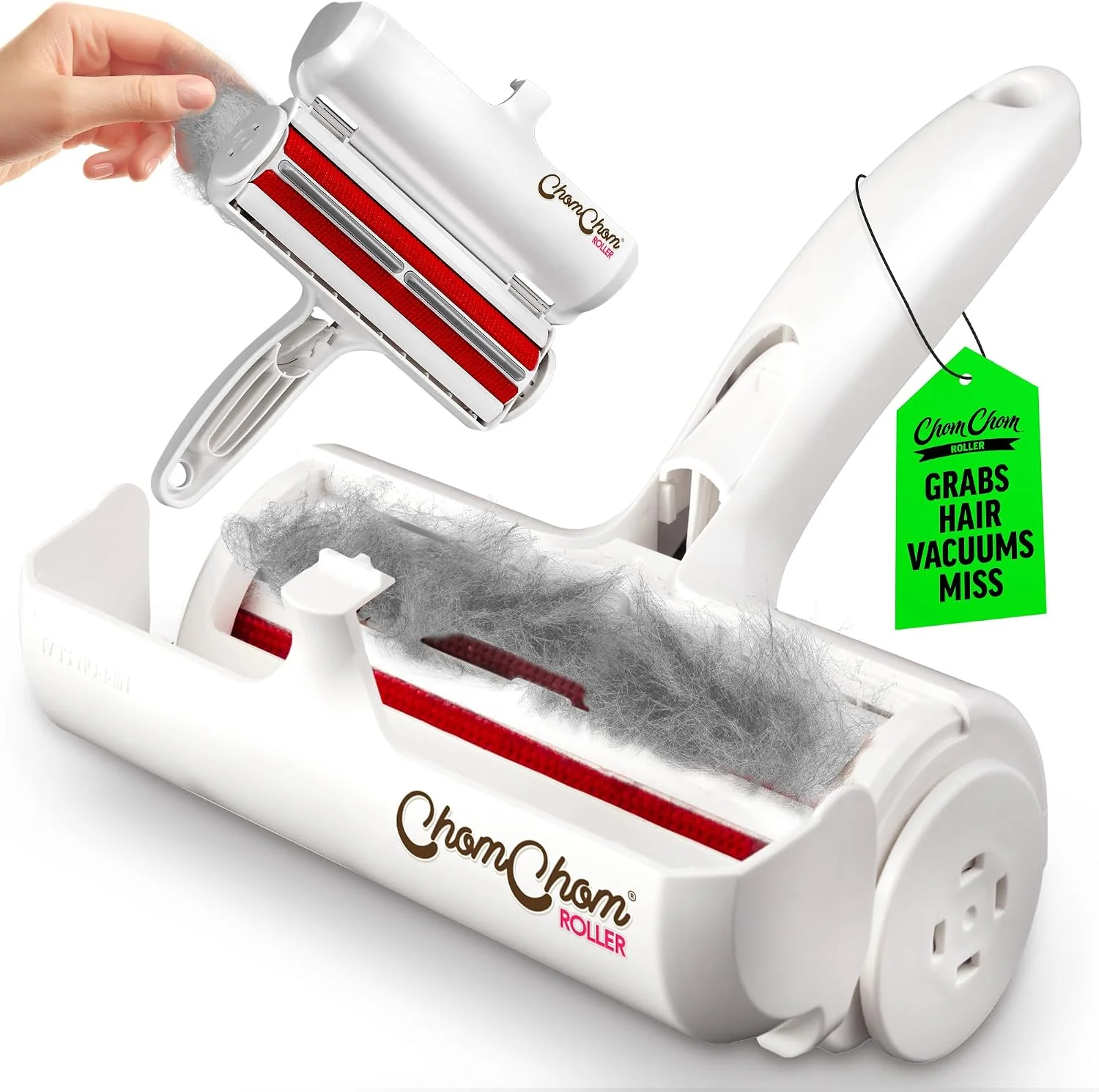 ChomChom Roller rodillo quitapelo reutilizable para gatos y perros · tamaño original