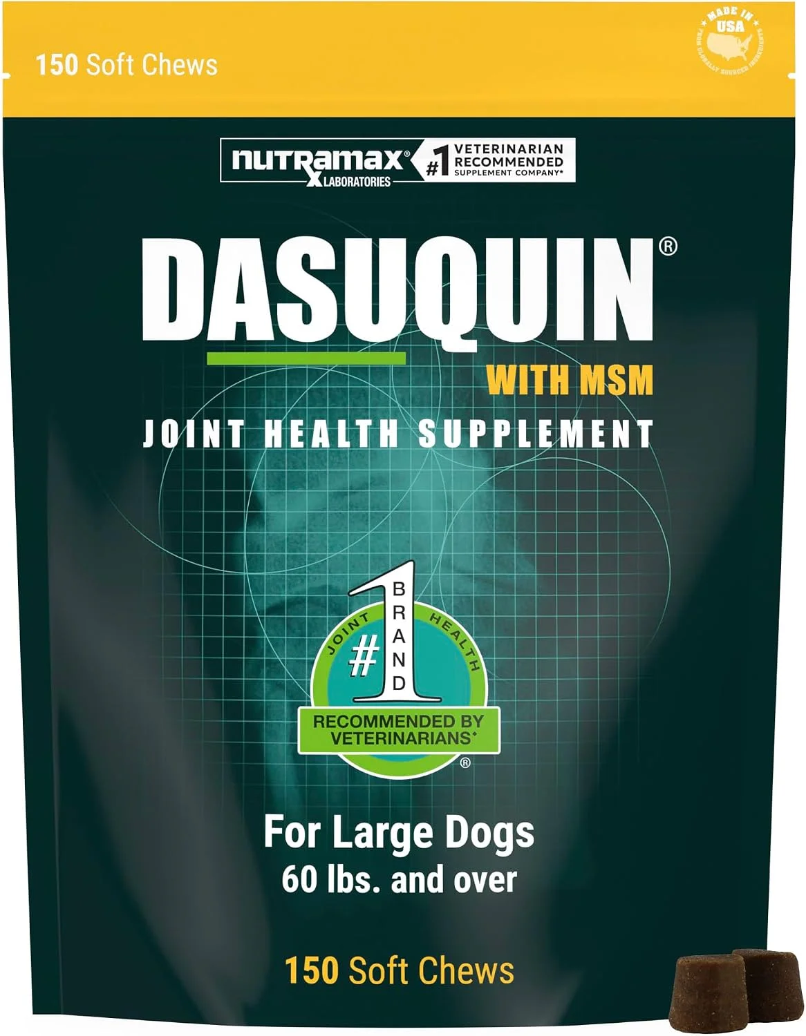 Nutramax Dasuquin con MSM para perros grandes · 150 masticables blandos