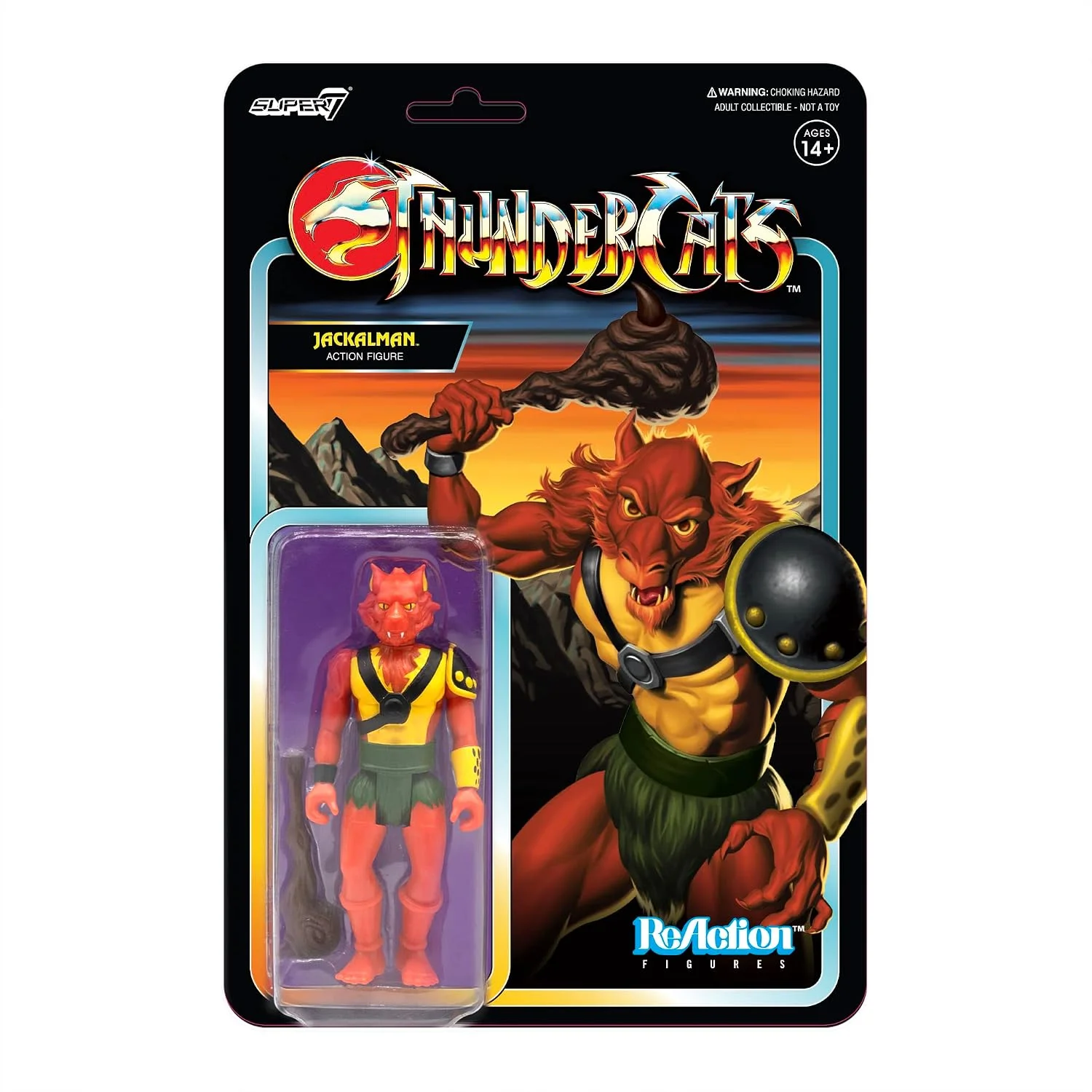 Figura Thundercats ReAction Jackalman (Toy Variant) 9 cm – Super7