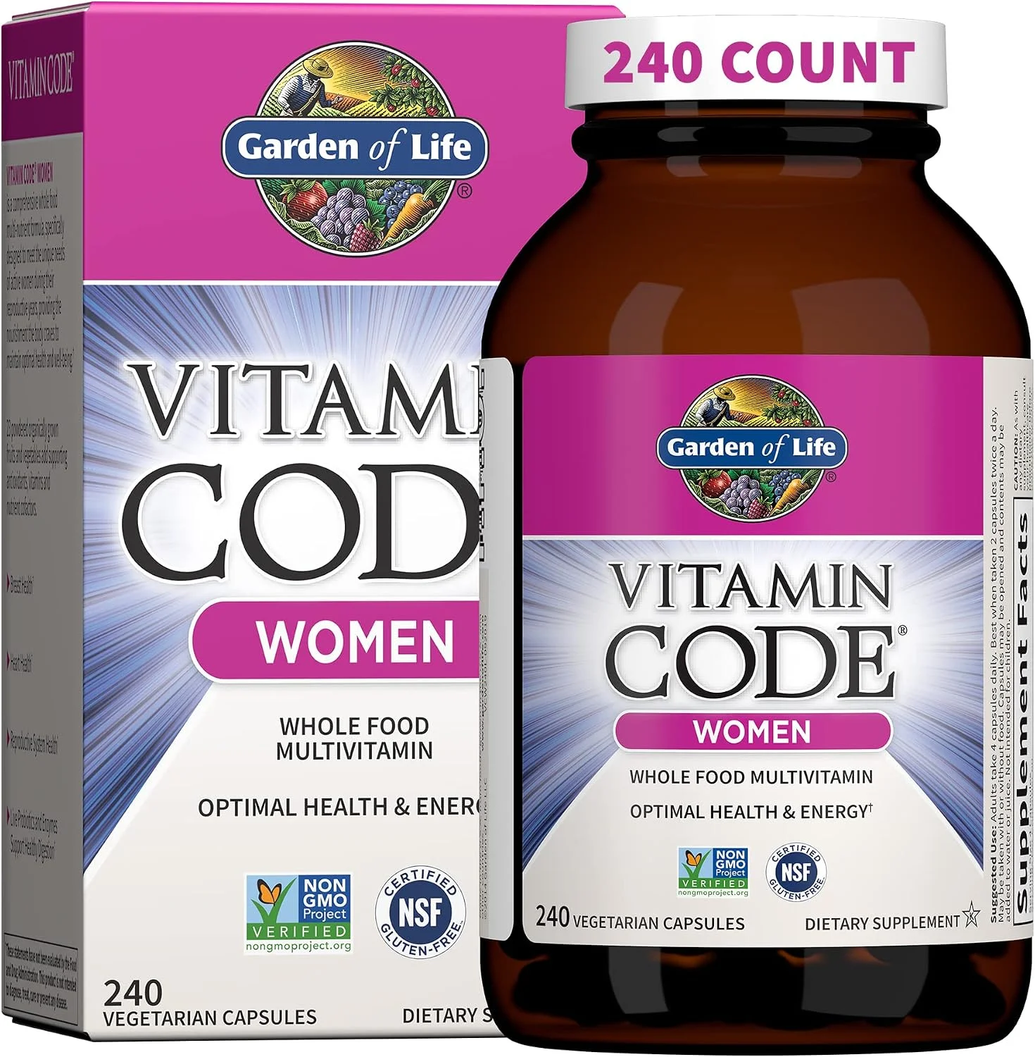 Vitamin Code Multivitamínico para Mujer · 240 cápsulas