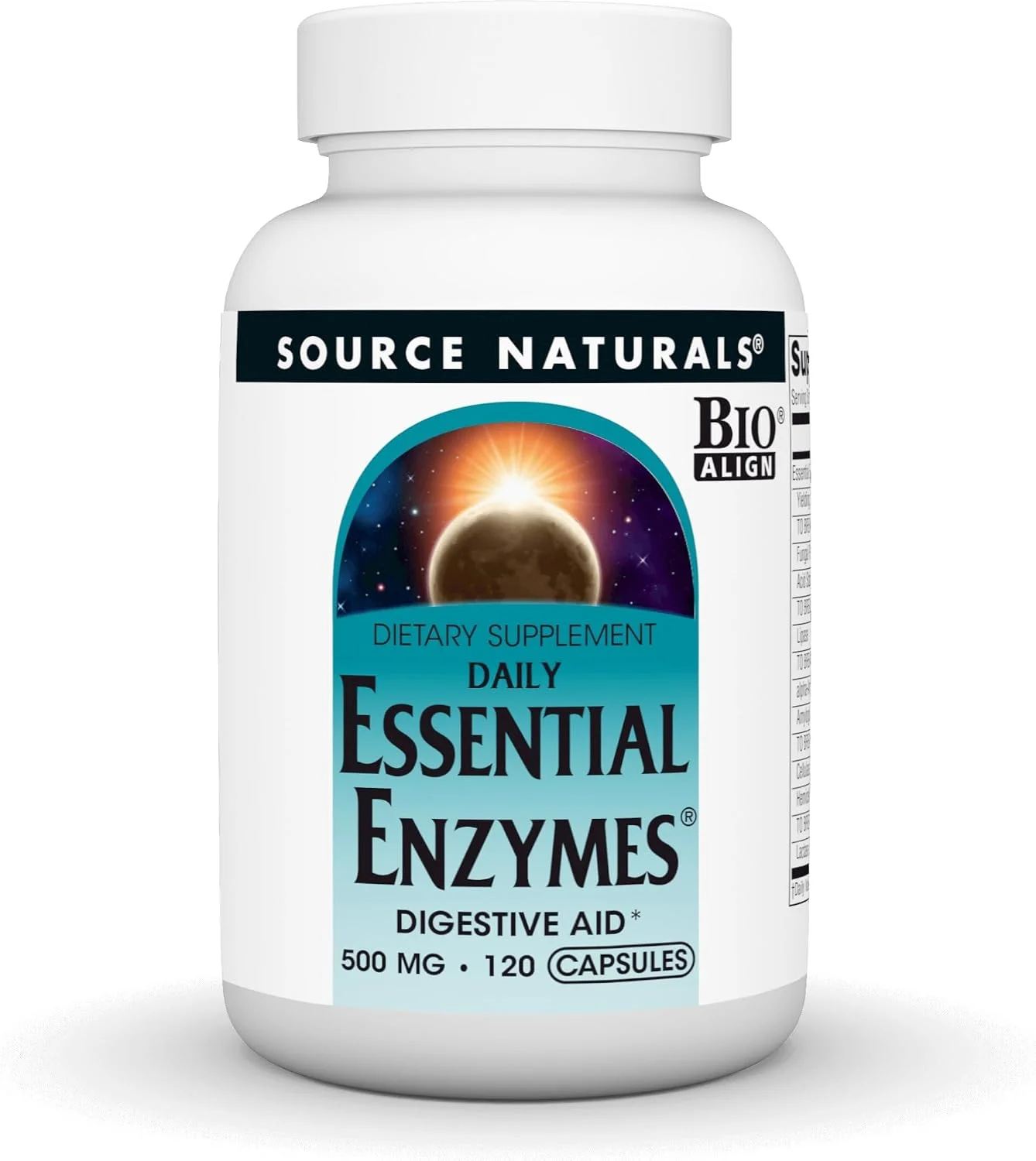 Daily Essential Enzymes 500 mg · 120 cápsulas