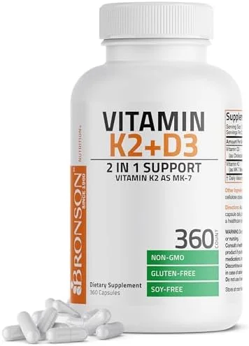 Vitamina K2 MK-7 + D3 5000 UI – 360 cápsulas