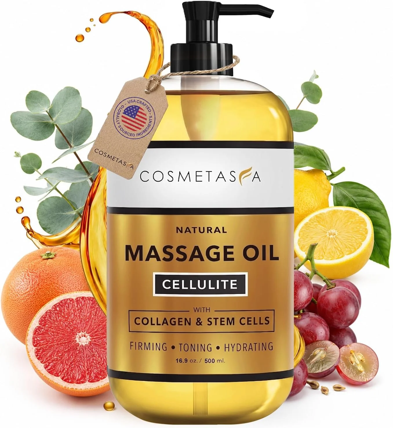 Aceite de Masaje Corporal con Colágeno · 500 ml