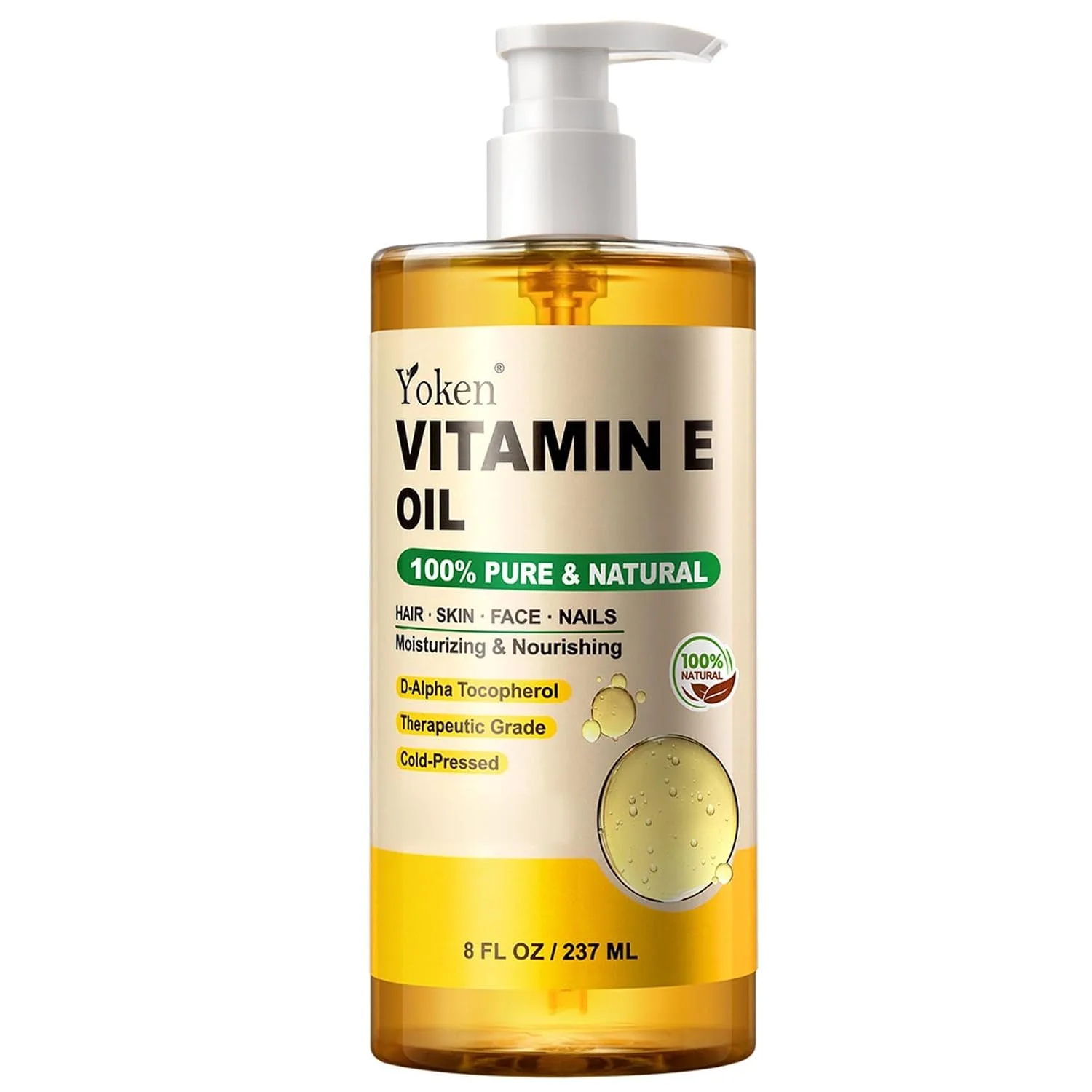 Aceite de Vitamina E Prensado en Frío · 237 ml