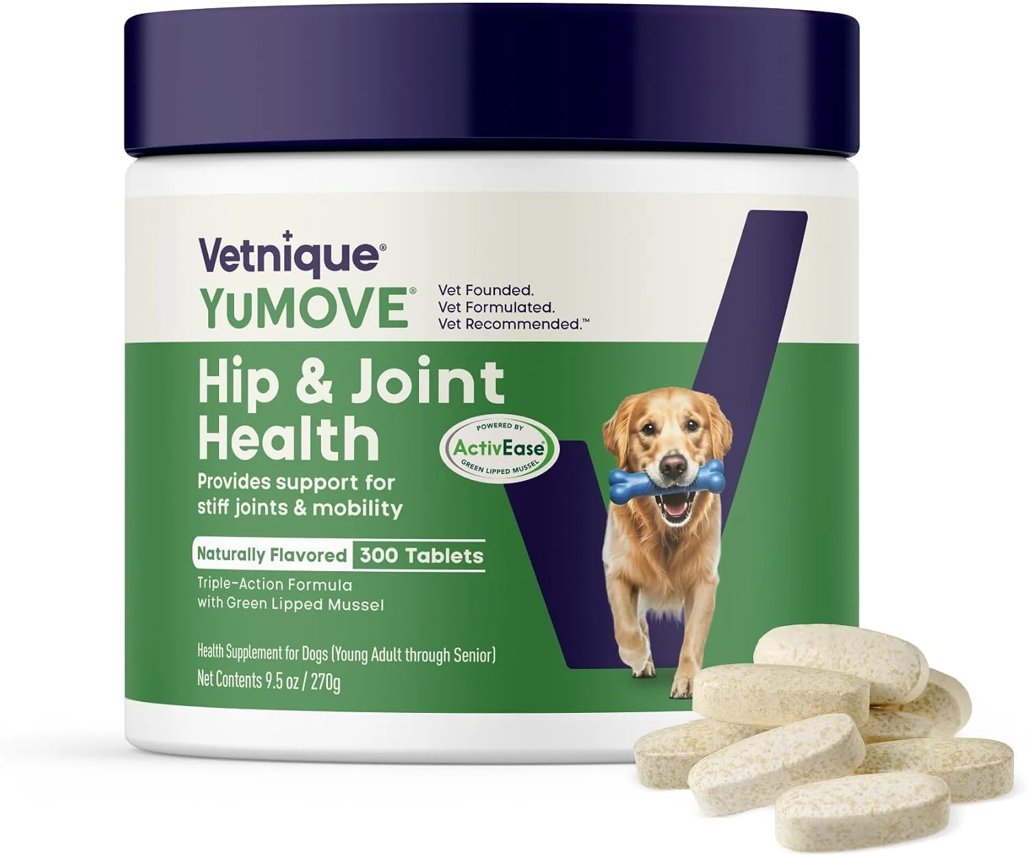 YuMOVE Hip & Joint Regular Strength para perros · 300 comprimidos masticables