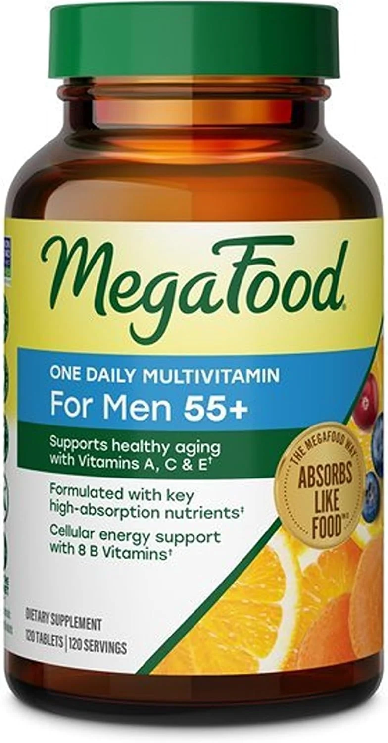 MegaFood One Daily Multivitamin hombres 55+ 19 nutrientes — 120 tabletas
