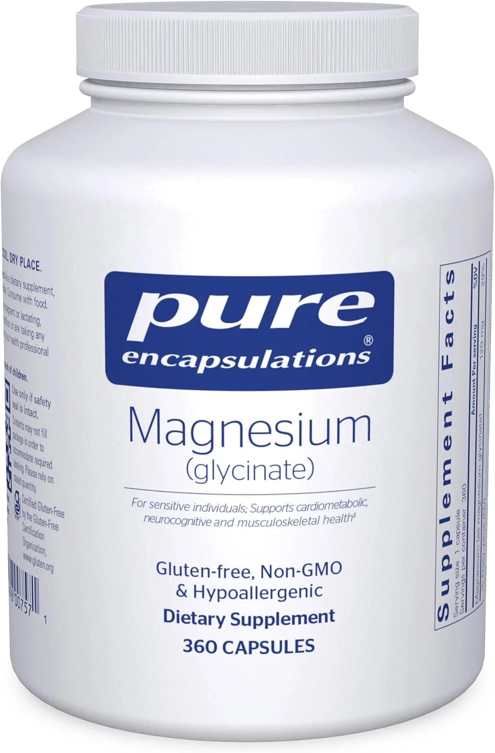 Magnesio Glicinato 120 mg · 360 cápsulas