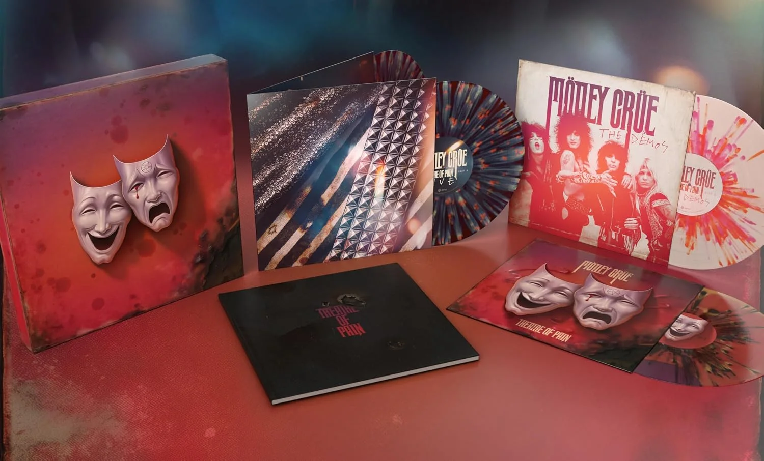 Mötley Crüe – Theatre of Pain (Vinilo, 4 LP, box set, Edición 40 aniversario, splatter multicolor)