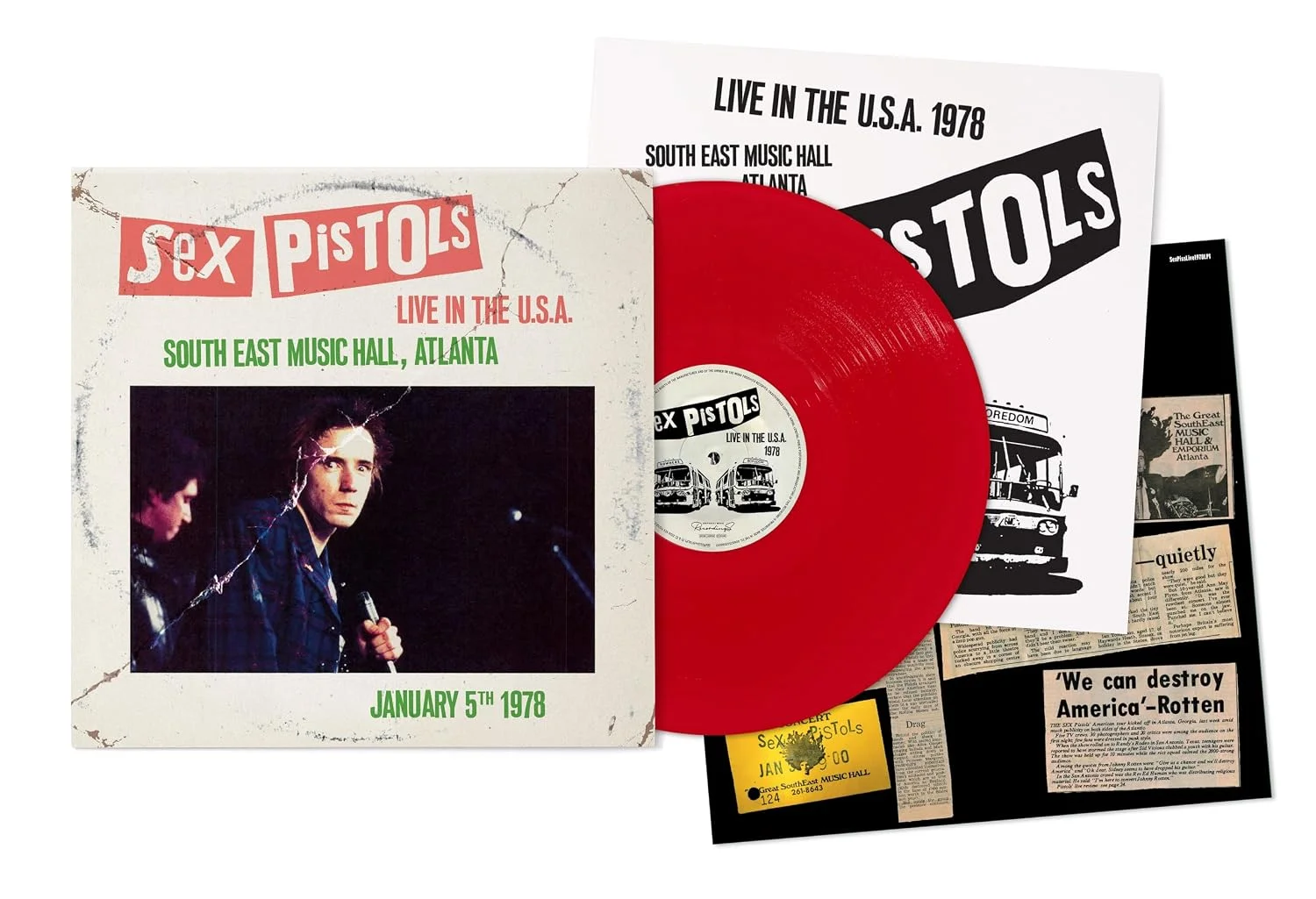 Sex Pistols – Live in the U.S.a. 1978: South East Music Hall, Atlanta (Vinilo, LP, vinilo rojo)