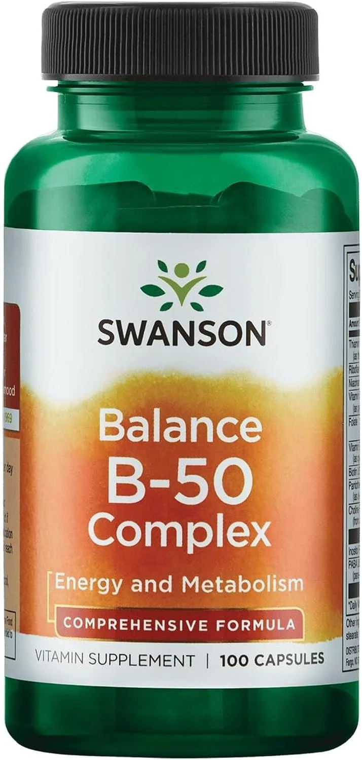 Swanson Balance B-50 Complejo de vitaminas B — 100 cápsulas