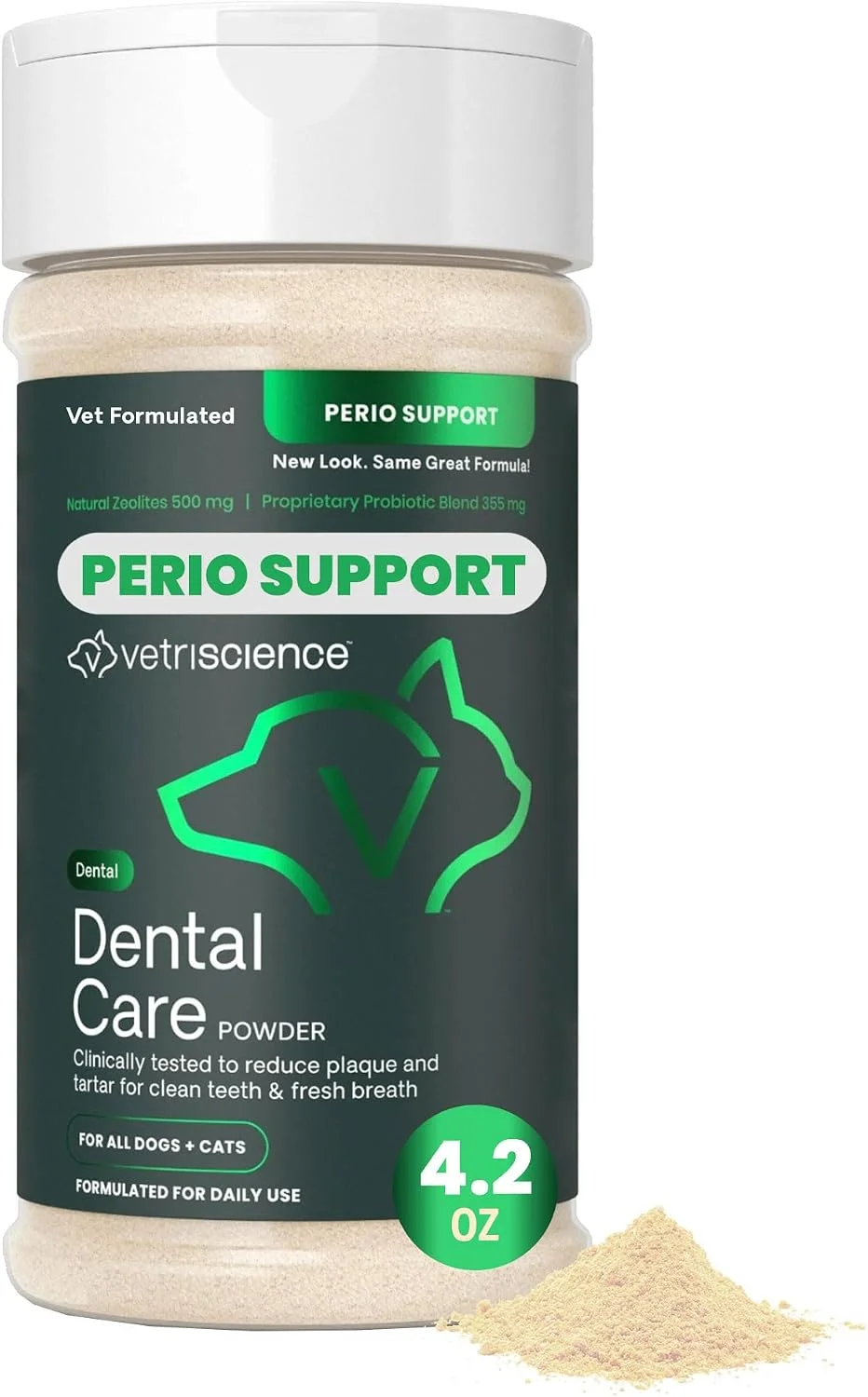 VetriScience Perio Support polvo dental para perros y gatos · 120 g
