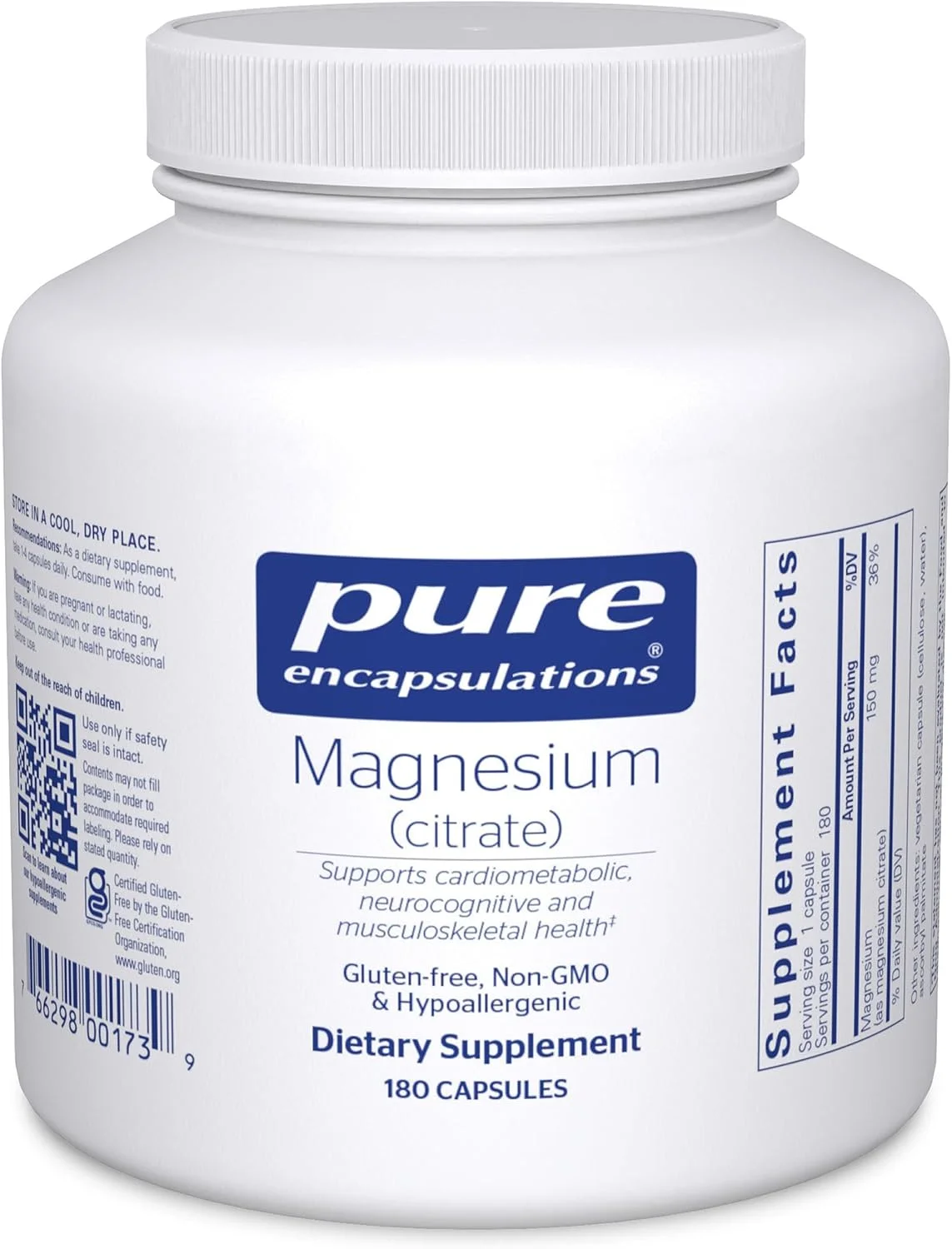 Magnesio Citrato 150 mg · 180 cápsulas
