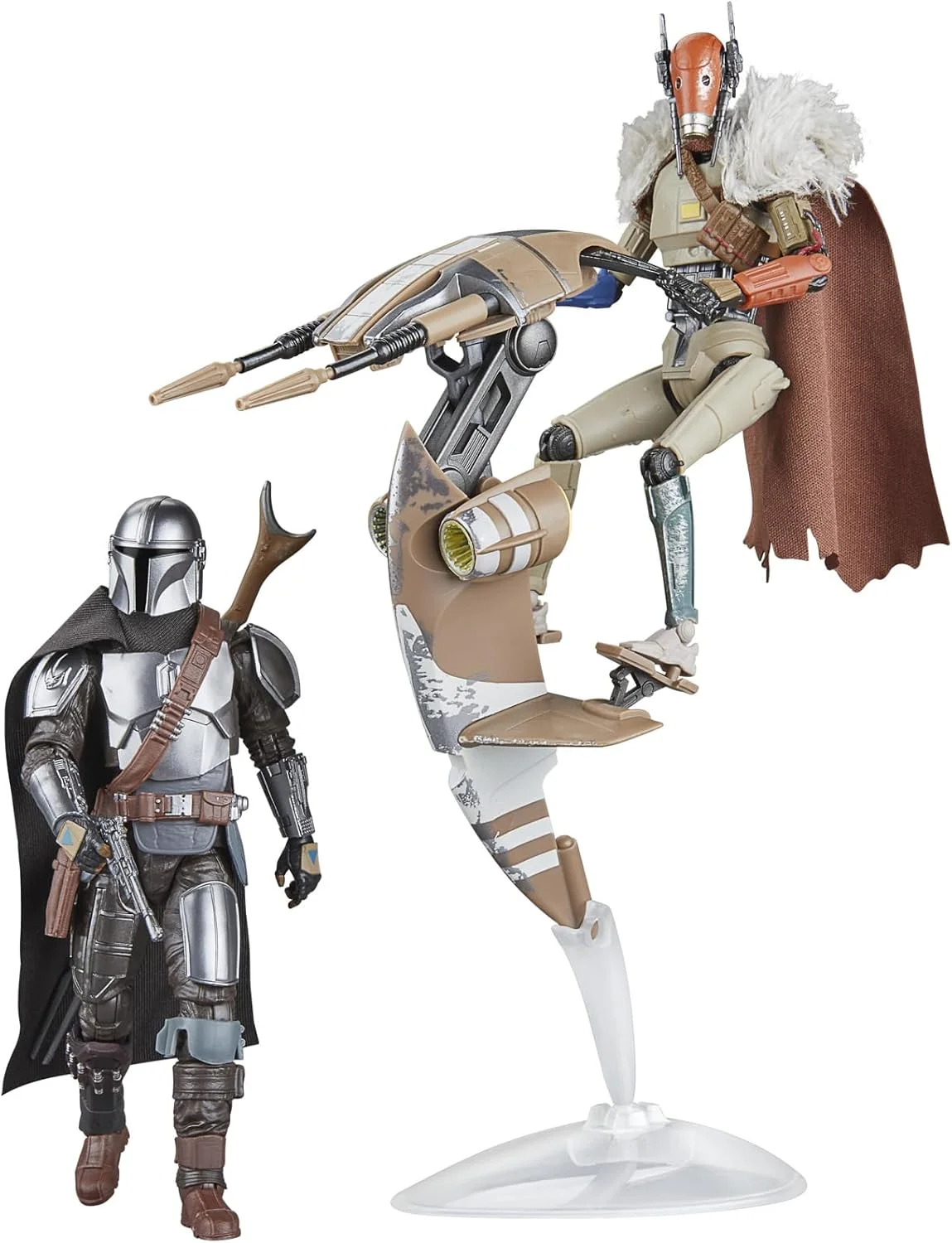 Set x3 Star Wars Black Series The Mandalorian, Mercenary Guard Droid y STAP (2 figuras y vehículo) – Hasbro