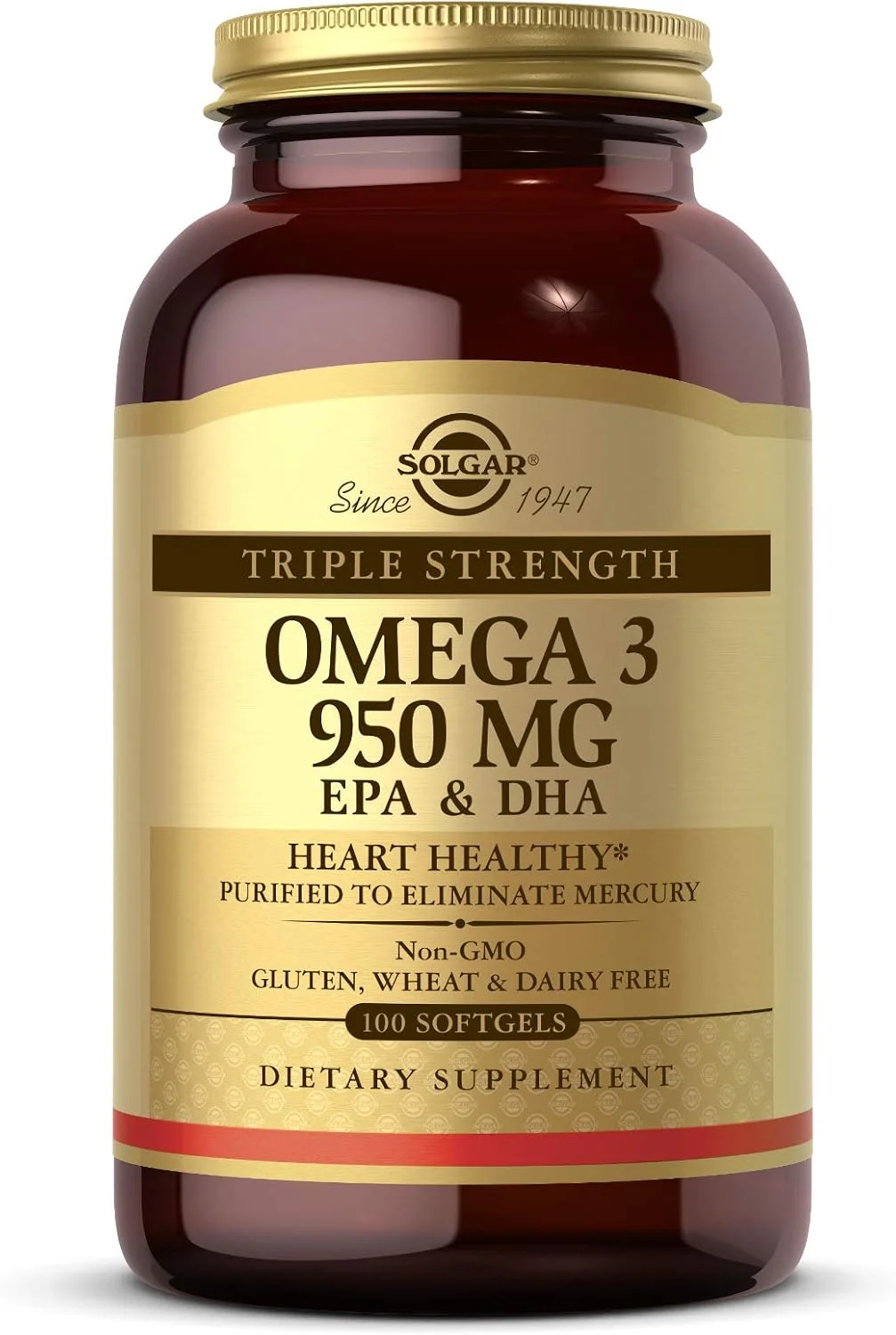 Triple Strength Omega-3 950 mg · 100 cápsulas blandas