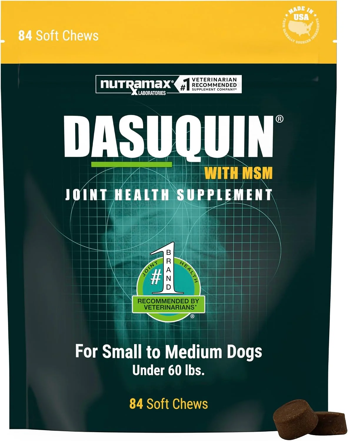 Nutramax Dasuquin con MSM para perros chicos y medianos · 84 masticables blandos