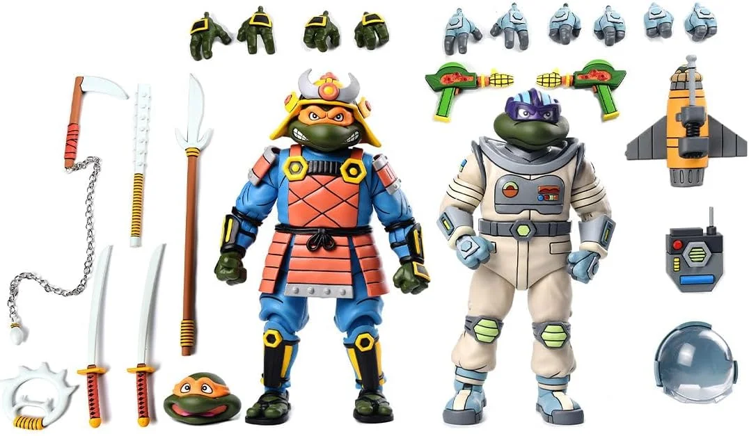 Figura Tortugas Ninja Space Adventure y Samurai Turtles (Pack x2) (dibujo 1987) 18 cm – NECA