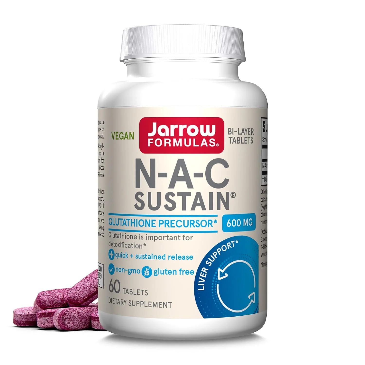 NAC Sustain N-Acetil Cisteína 600 mg · 60 tabletas