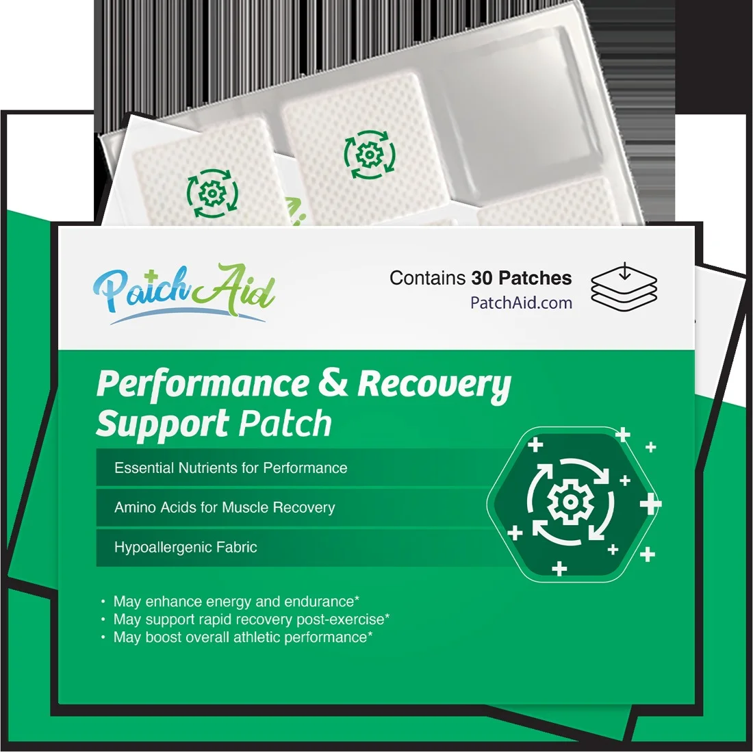 PatchAid Performance & Recovery Support — 30 parches