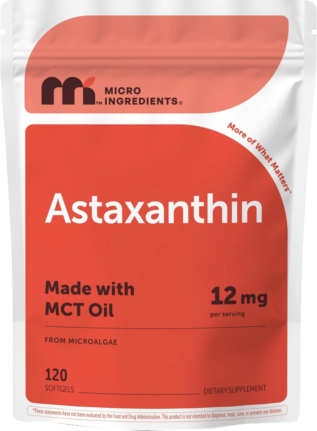Astaxantina 12 mg con Aceite MCT · 120 cápsulas blandas